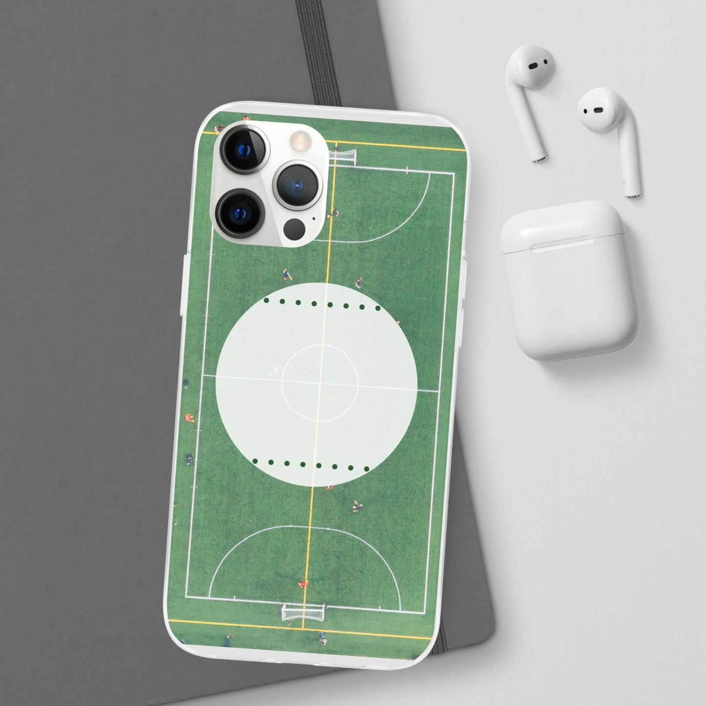 Soccer Field Phone Cases, Sporty Flexi Cases for Sports Lovers, Gift for Athletes, Unique Phone Cover, Perfect for Game Day