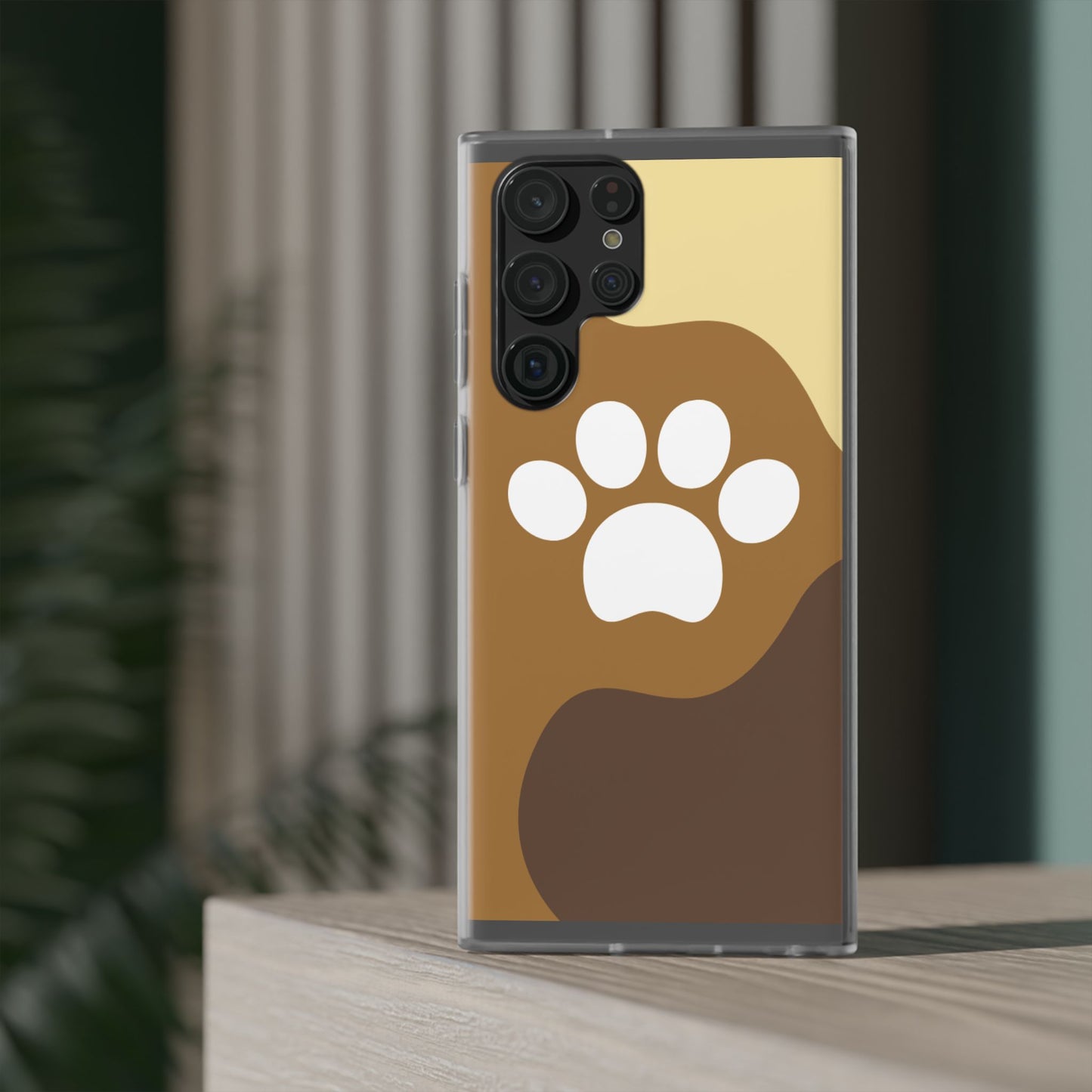 Pet Lover's Flexi Case, Cute Dog Paw Phone Cover, Animal Lover Gift, Dog Mom Accessory, Unique Pet Design Case