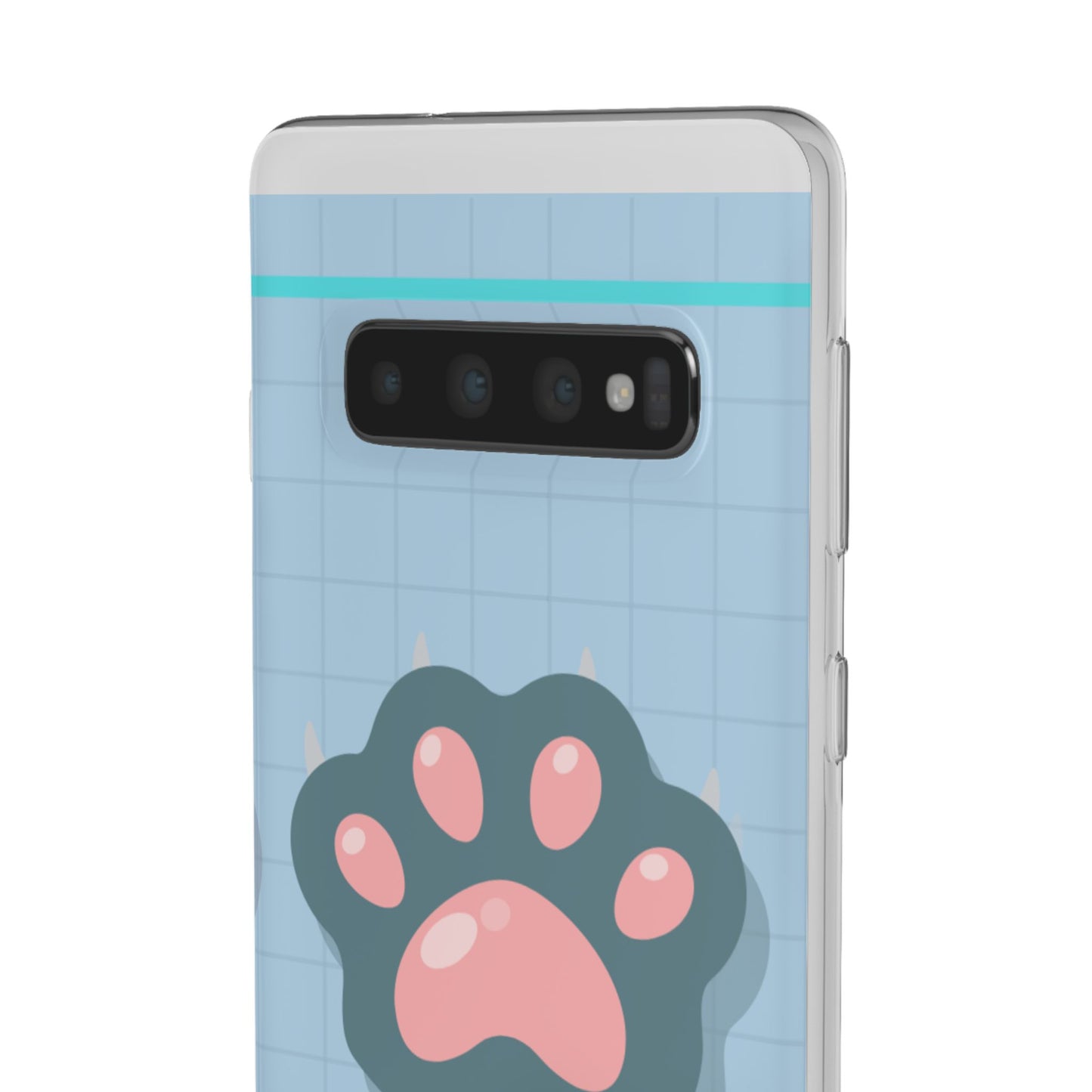 Paw Print Phone Case, Cute Pet Lover Flexi Cases, Dog Cat Accessory, Gift for Animal Lovers, Durable and Stylish Gadget Cover