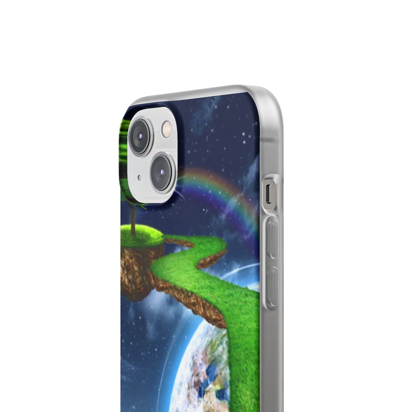 Dreamy Landscape Phone Case, Eco-Friendly Cell Phone Cover, Nature Inspired Gift, Aesthetic Mobile Case, Vibrant Rainbow Design