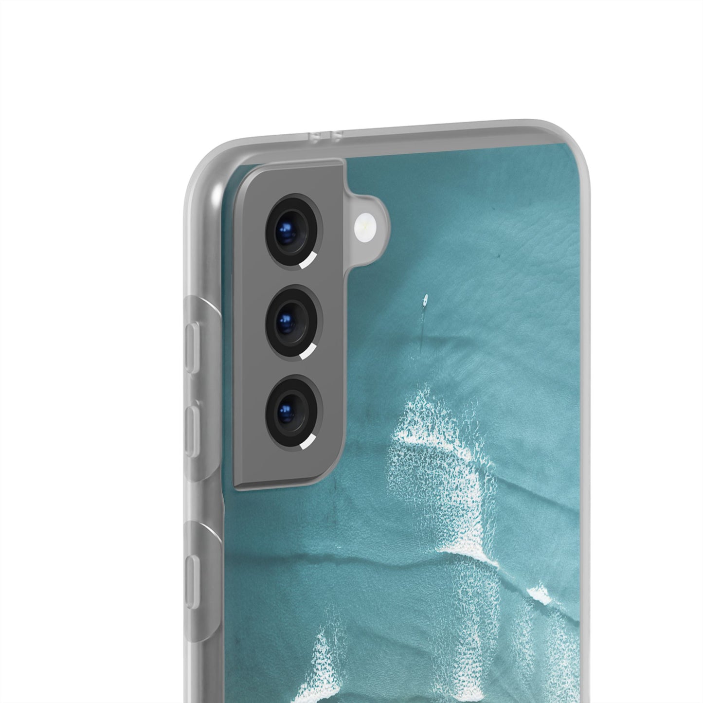 Ocean Waves Inspirational Phone Case, Beach Flexi Case, Life Quote Accessory, Coastal Decor, Gift