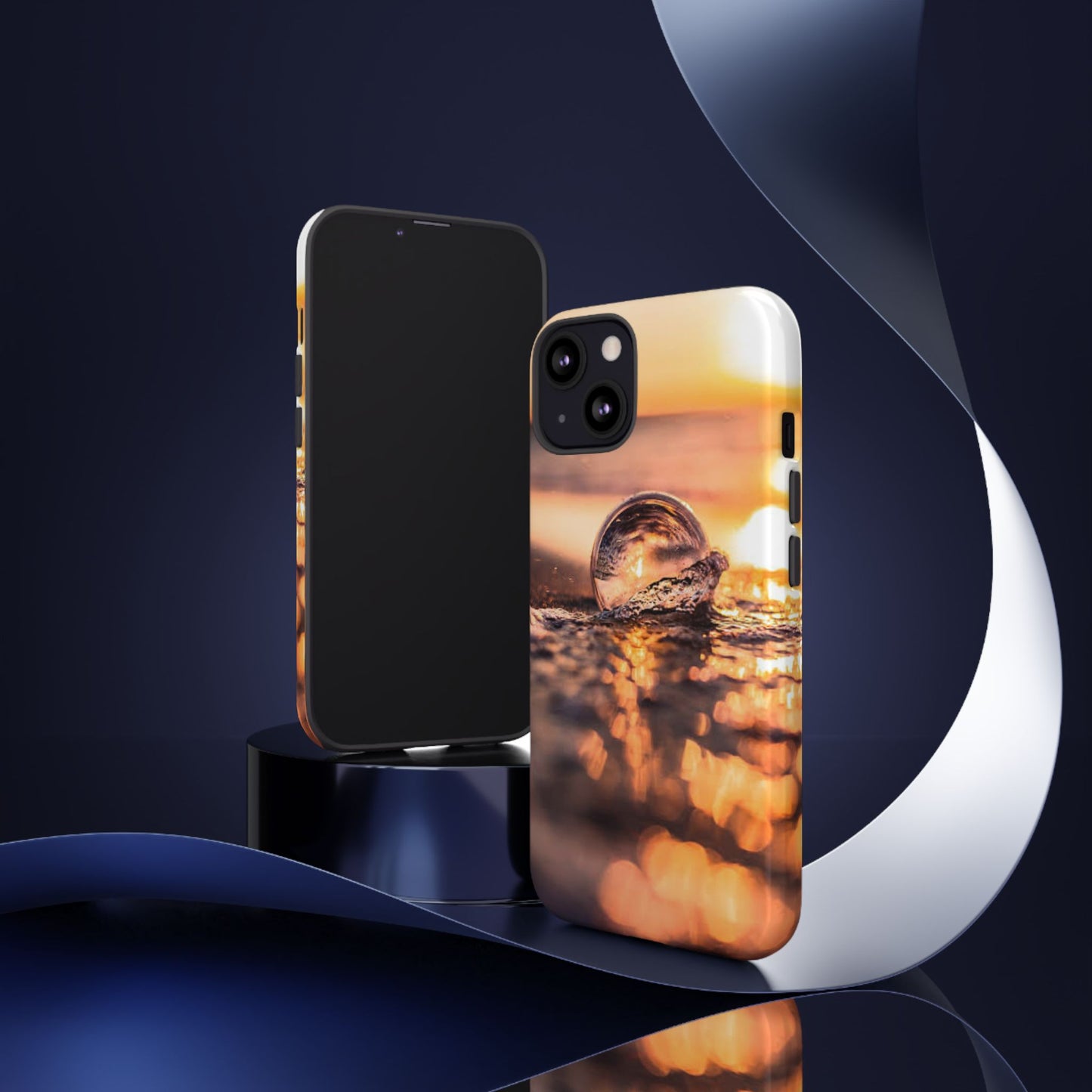 Sunset Bubble Phone Case, Tough Cases, Beach Lover Gift, Summer Vibes, Cell Phone Accessories, Unique Design, Nature Photography