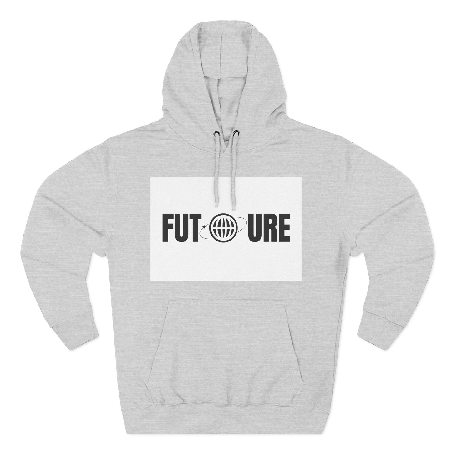 Futuristic Three-Panel Fleece Hoodie, Cozy Fashion, Streetwear Style, Gift for Trendsetters, Everyday Comfort
