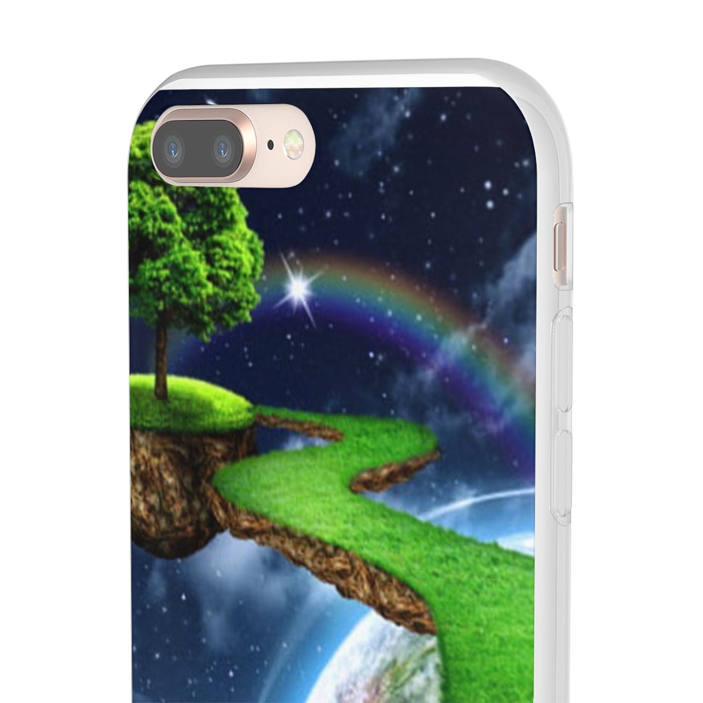 Dreamy Landscape Phone Case, Eco-Friendly Cell Phone Cover, Nature Inspired Gift, Aesthetic Mobile Case, Vibrant Rainbow Design