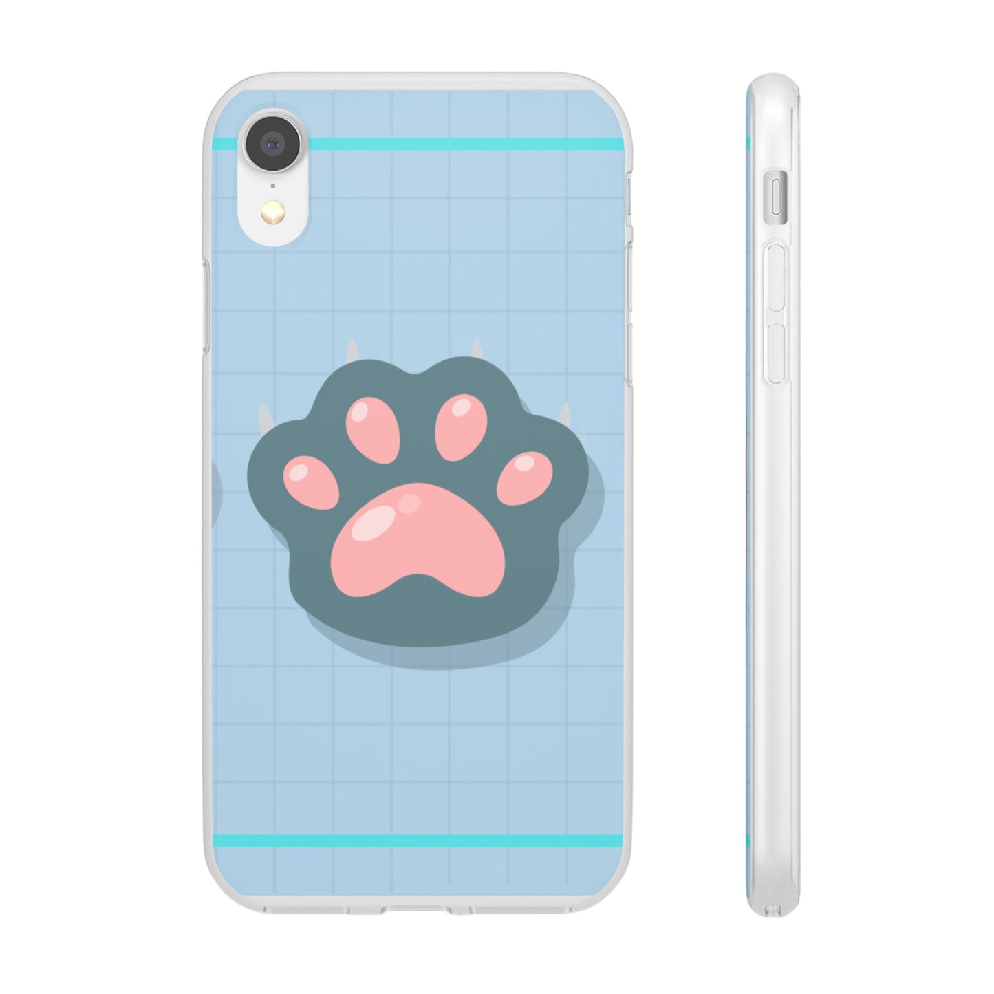 Paw Print Phone Case, Cute Pet Lover Flexi Cases, Dog Cat Accessory, Gift for Animal Lovers, Durable and Stylish Gadget Cover