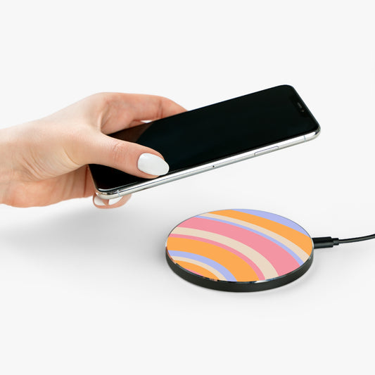 Colorful Wireless Charger, Boho Tech Gift, Cute Phone Charger, Desk Accessory, Fast Charging Pad, Home Office Decor
