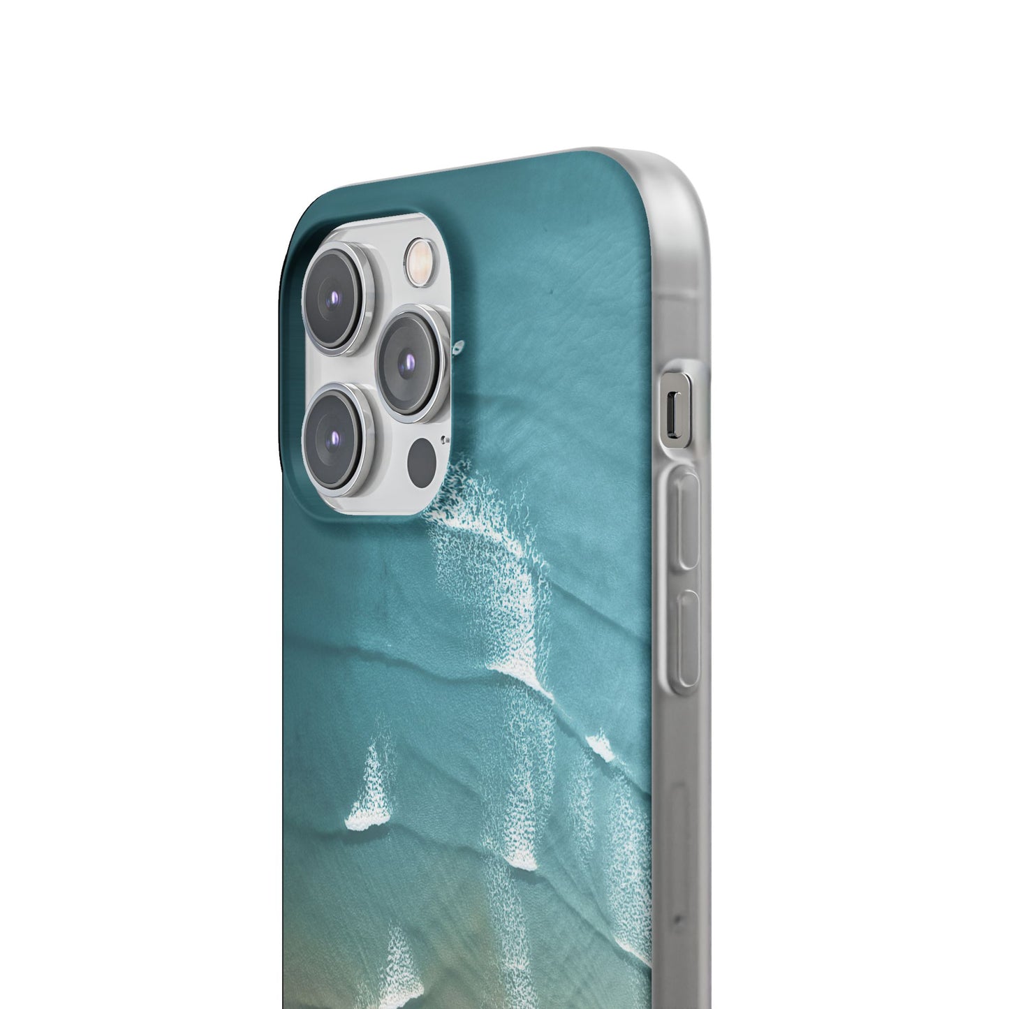Ocean Waves Inspirational Phone Case, Beach Flexi Case, Life Quote Accessory, Coastal Decor, Gift