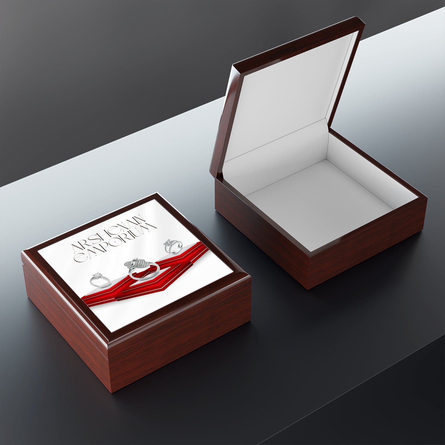 Chic Jewelry Box, Personalized Keepsake Organizer, Elegant Ring Storage, Gift for Her, Wedding or Birthday