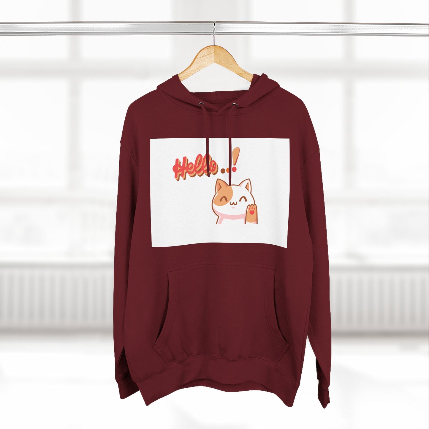 Cute Cat Hoodie with Motivational Design - Perfect Gift for Cat Lovers, Cozy Fleece Hoodie for Any Occasion, Stylish Streetwear