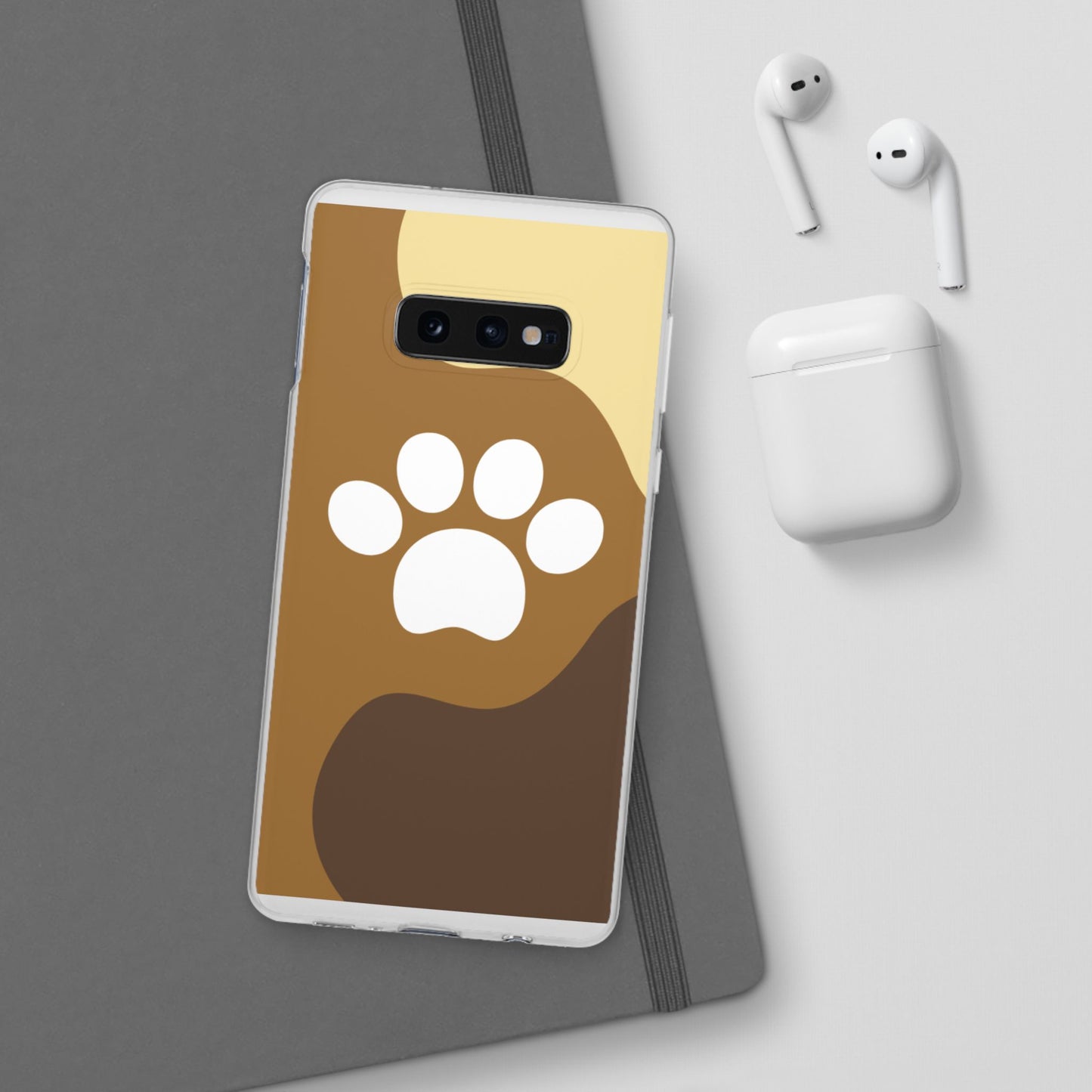 Pet Lover's Flexi Case, Cute Dog Paw Phone Cover, Animal Lover Gift, Dog Mom Accessory, Unique Pet Design Case