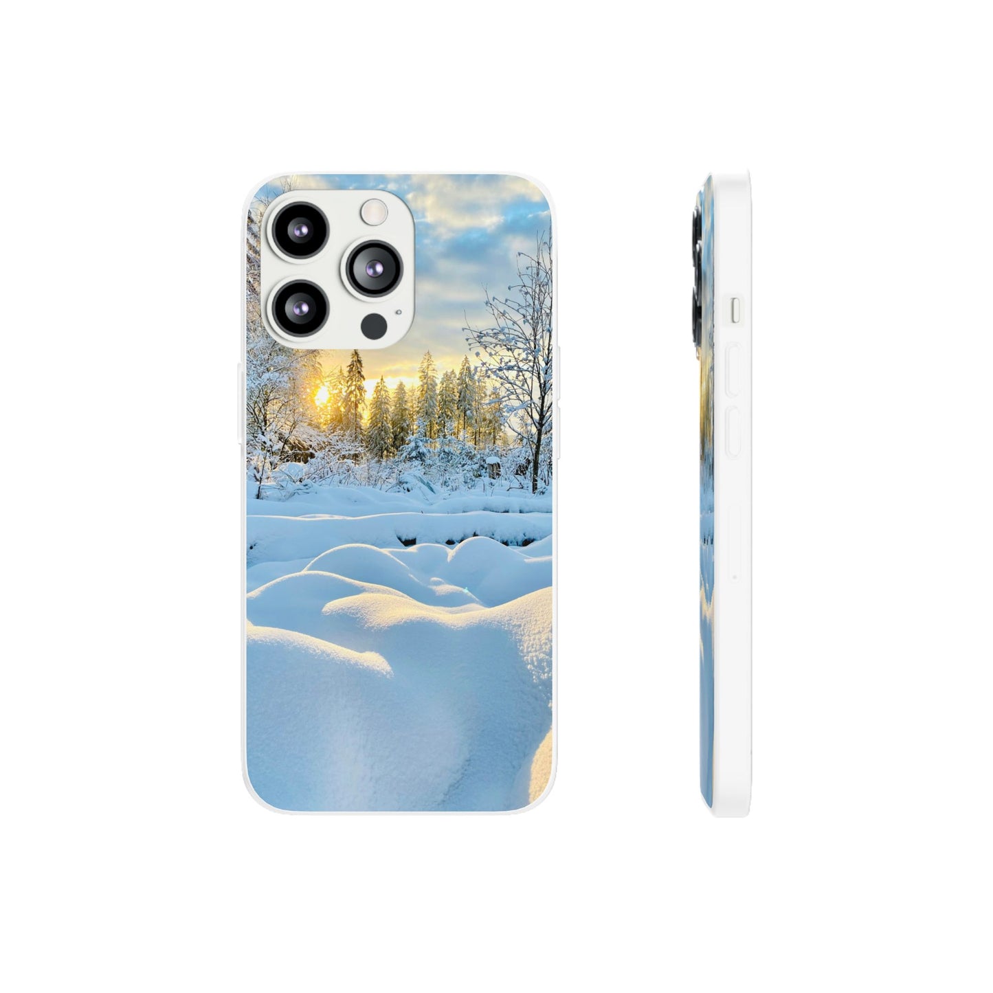Winter Landscape Flexi Cases, Nature Phone Cover, Scenic Case, Holiday Gift, Seasonal Accessory, Outdoor Lover's Item