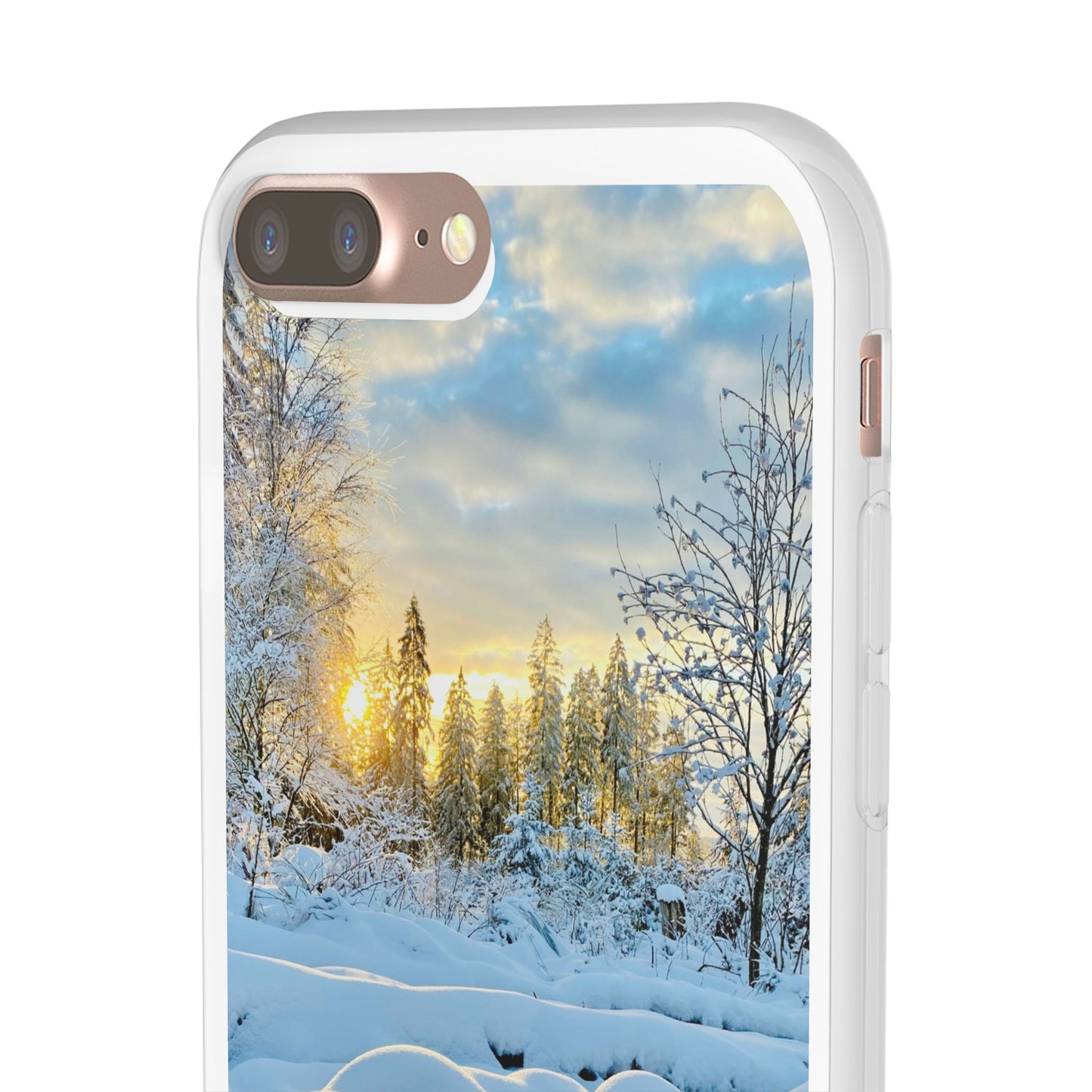 Winter Landscape Flexi Cases, Nature Phone Cover, Scenic Case, Holiday Gift, Seasonal Accessory, Outdoor Lover's Item
