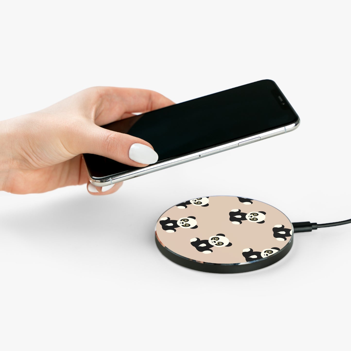 Panda Pattern Wireless Charger - Cute Phone Charging Pad, Gifts for Kids, Office Decor, Birthday Present, Eco-Friendly Charging Solution
