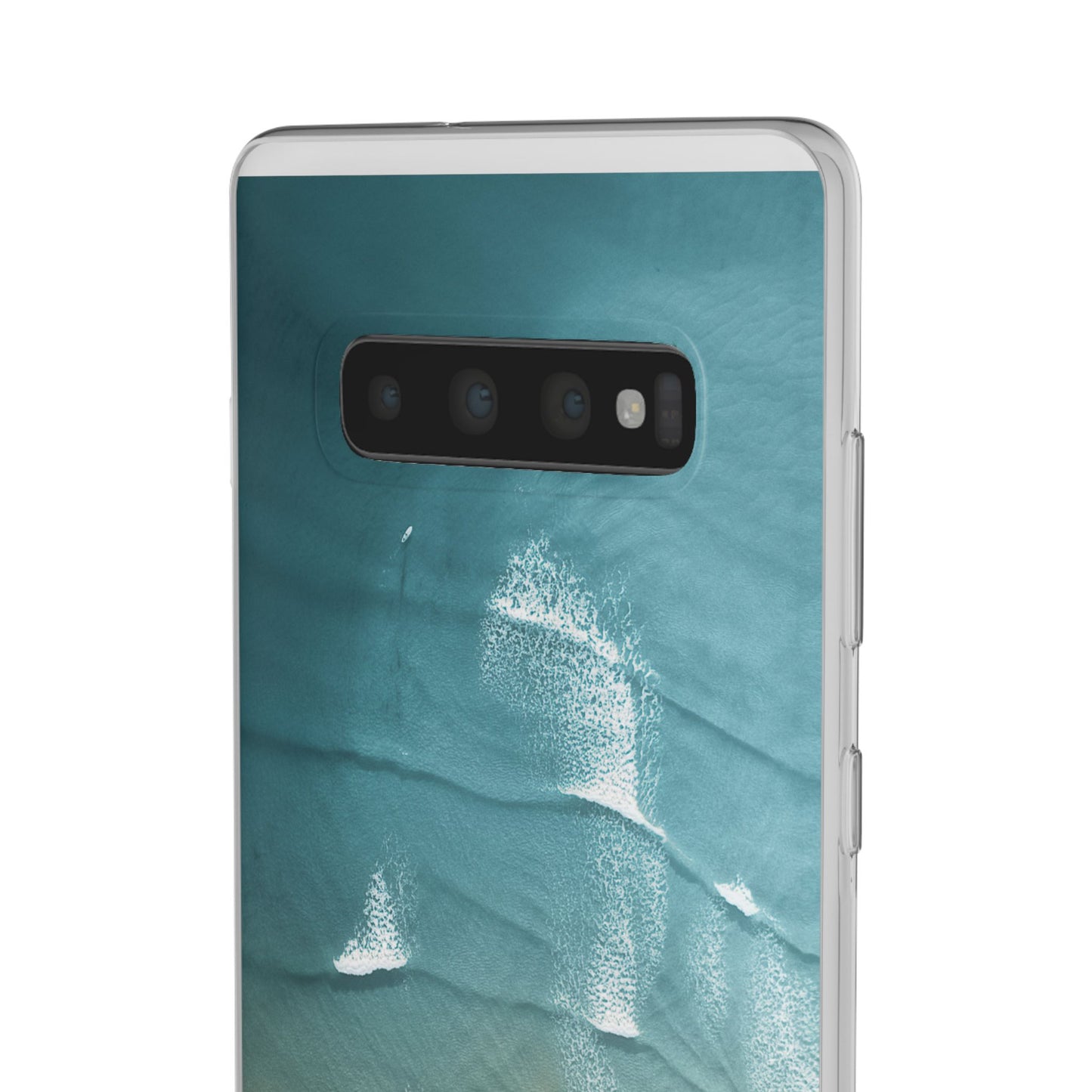 Ocean Waves Inspirational Phone Case, Beach Flexi Case, Life Quote Accessory, Coastal Decor, Gift