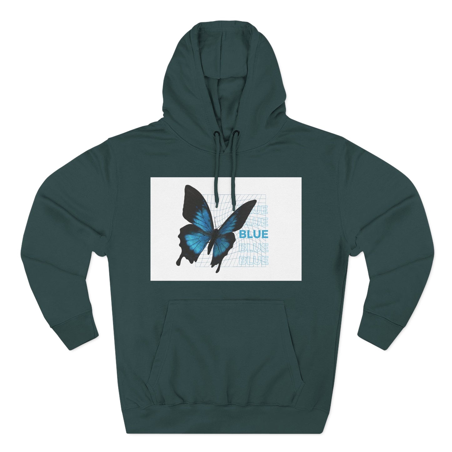 Butterfly Art Hoodie, Soft Fleece Sweatshirt, Gift for Nature Lovers, Stylish Casual Wear, Cozy Trendy Winter Apparel