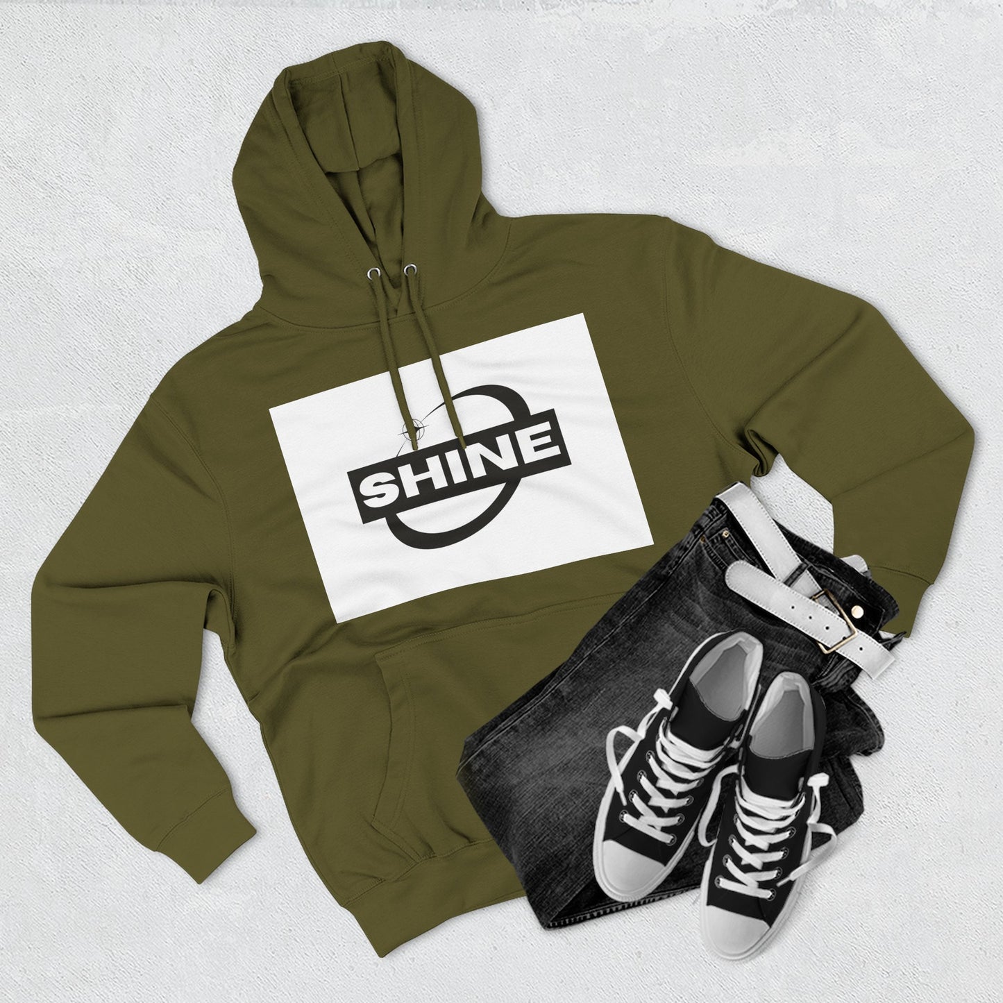 Shine & Aspire Fleece Hoodie - Cozy Sweatshirt for Inspiration, Perfect for Gifts, Winter Wear, Motivational Apparel, Casual Style