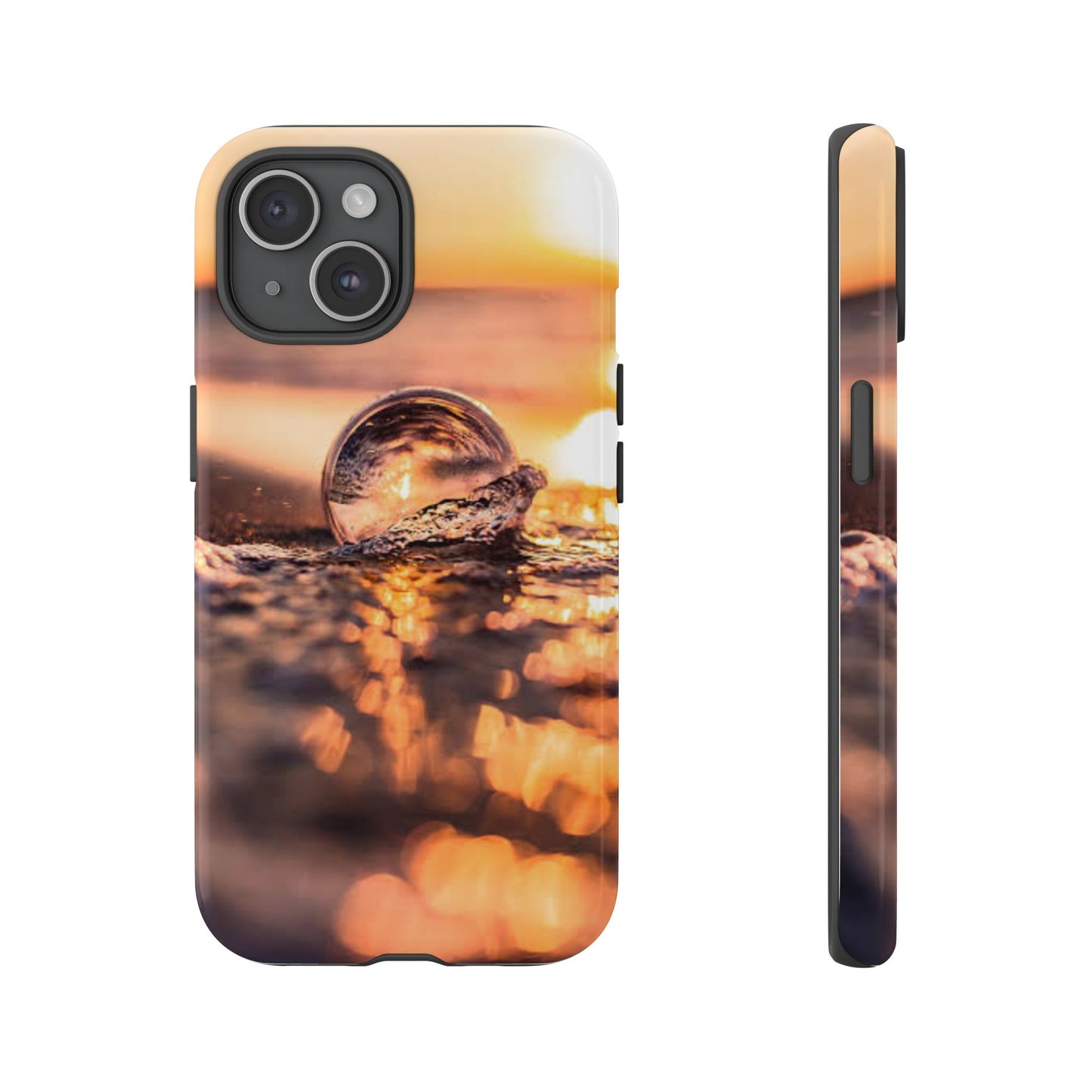 Sunset Bubble Phone Case, Tough Cases, Beach Lover Gift, Summer Vibes, Cell Phone Accessories, Unique Design, Nature Photography