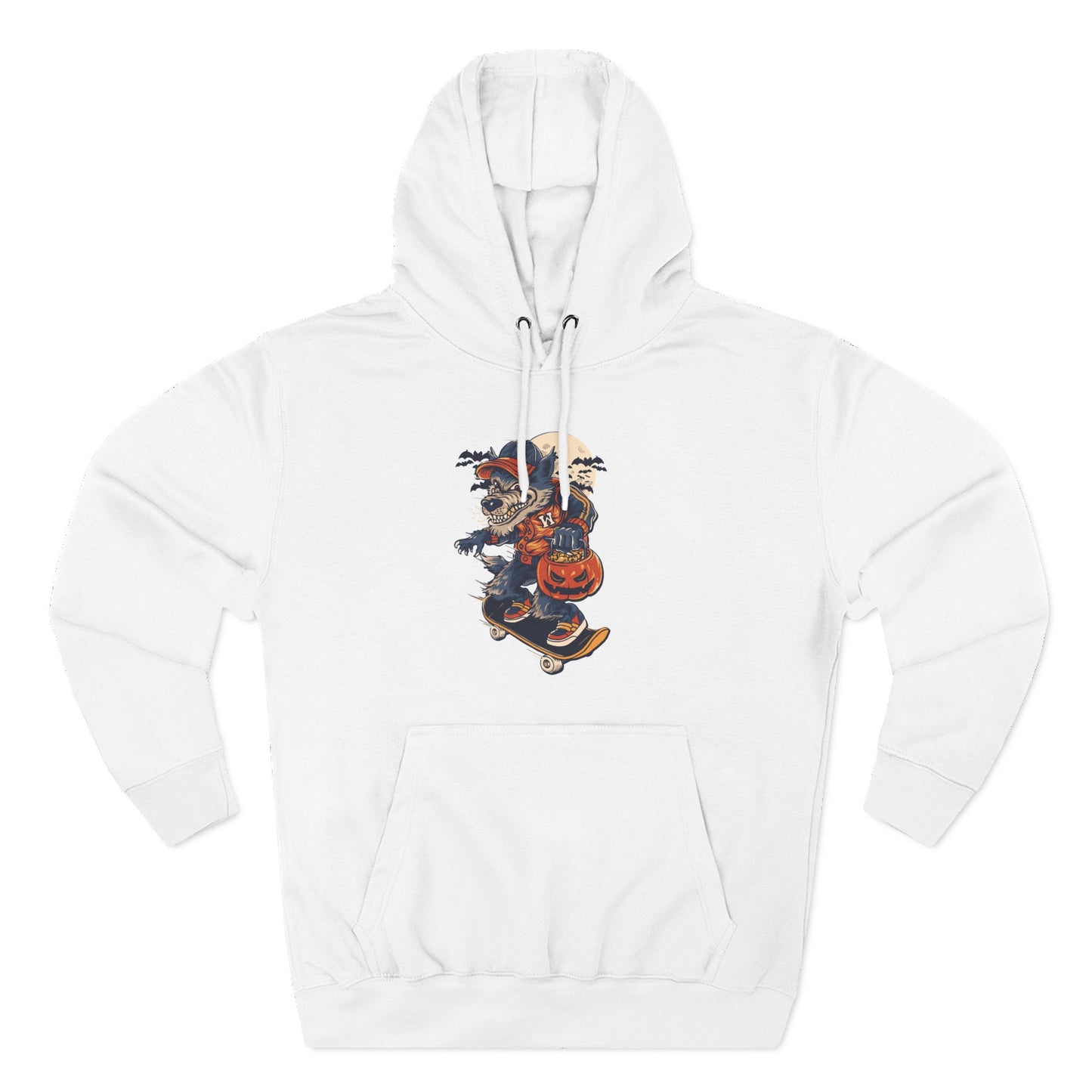 Fleece Hoodie with Halloween Design, Cozy Sweatshirt, Fall Fashion, Gift for Her, Casual Layering