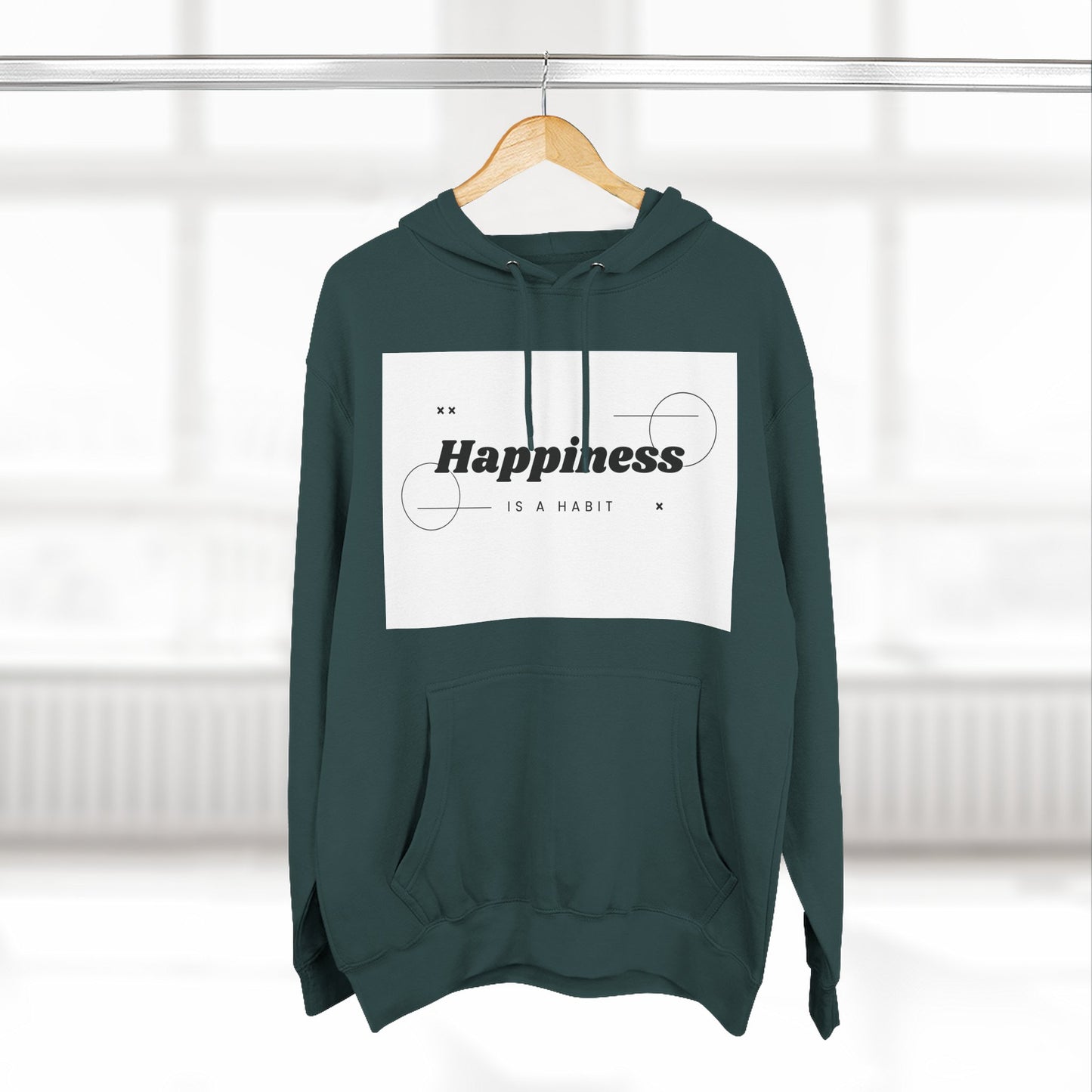 Happiness Is A Habit Hoodie, Cozy Sweatshirt, Motivational Apparel, Ideal Gift for Her, Everyday Comfort Wear