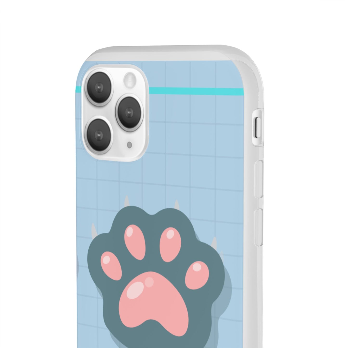 Paw Print Phone Case, Cute Pet Lover Flexi Cases, Dog Cat Accessory, Gift for Animal Lovers, Durable and Stylish Gadget Cover