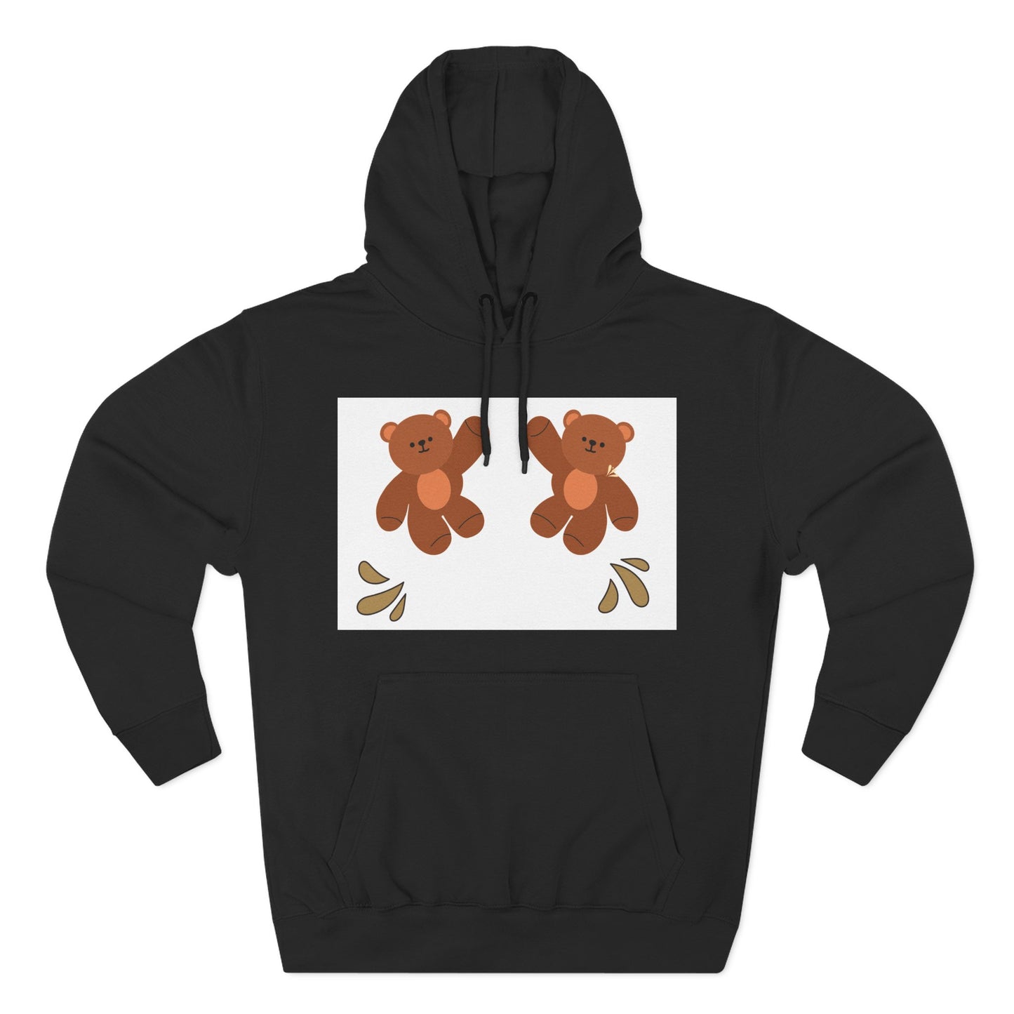 Cute Bear Fleece Hoodie | Cozy Unisex Fashion, Playful Sweatshirt, Perfect Gift, Casual Wear, Everyday Comfort, Holiday Style