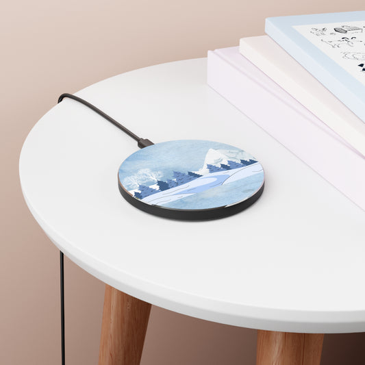 Winter Wonderland Wireless Charger | Eco-Friendly Tech Decor, Gifts for Her, Desk Accessories, Holiday Present