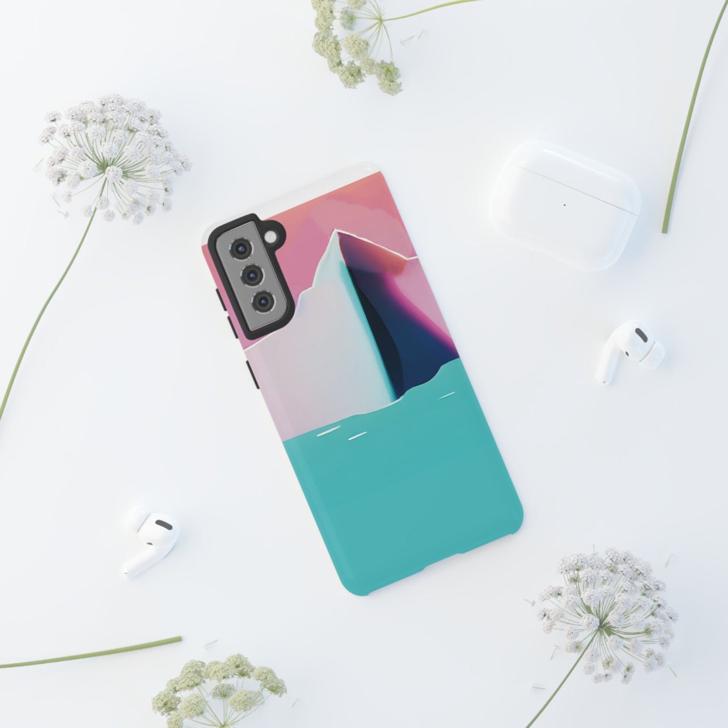 Trendy Phone Case - Abstract Iceberg Design, Phone Cover, Gift for Her, Unique Tech Accessory, Cool Aesthetic
