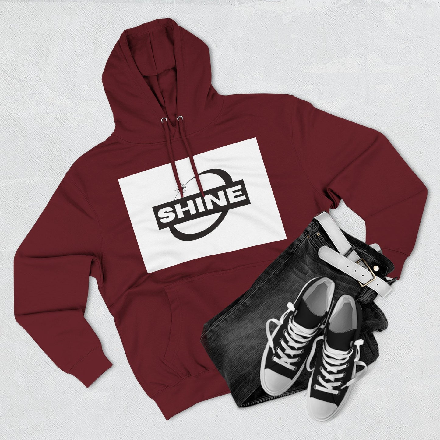 Shine & Aspire Fleece Hoodie - Cozy Sweatshirt for Inspiration, Perfect for Gifts, Winter Wear, Motivational Apparel, Casual Style