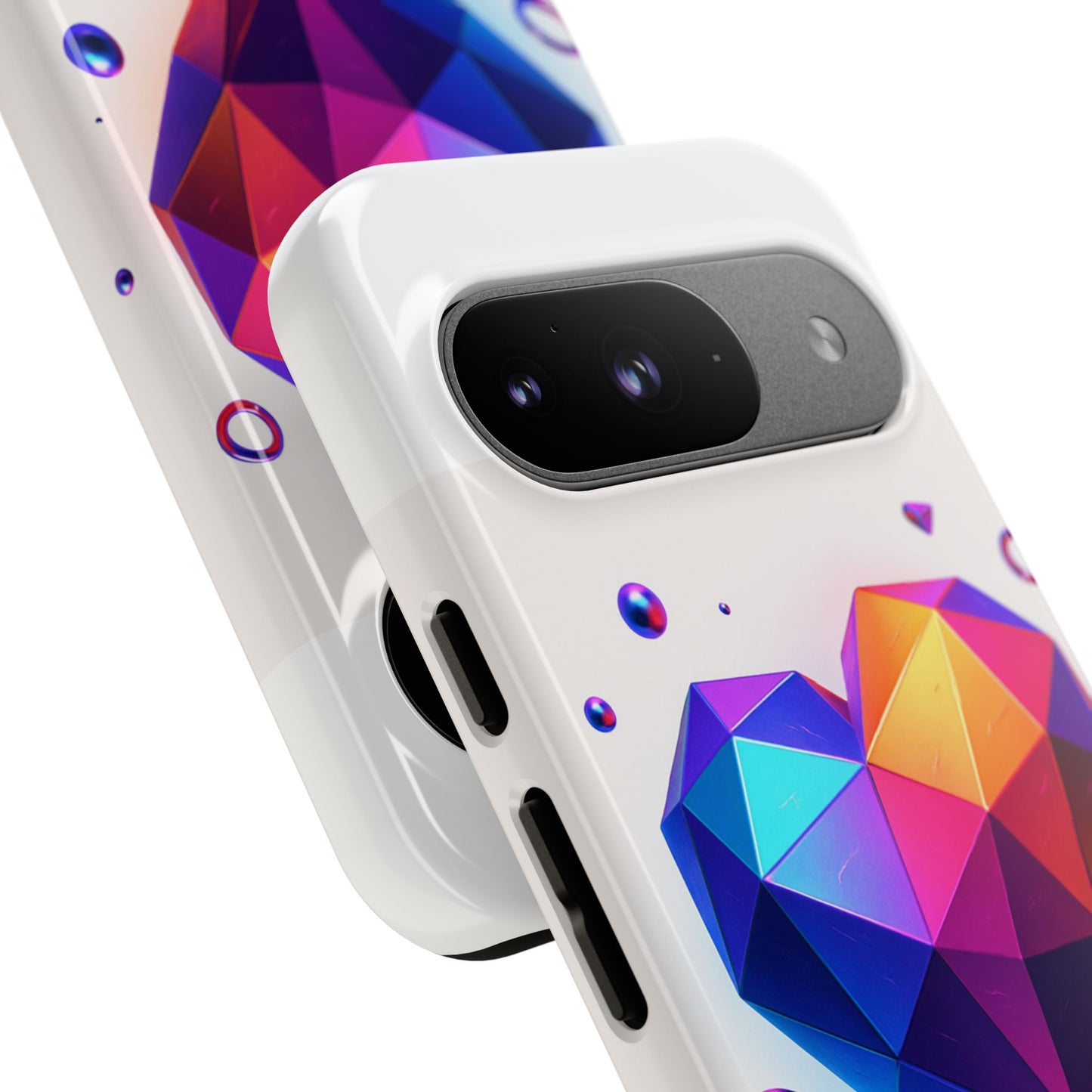 Vibrant Heart Phone Case, Tough Cases, Colorful Phone Cover, Unique Protector, Gift for Her, Cute Accessory