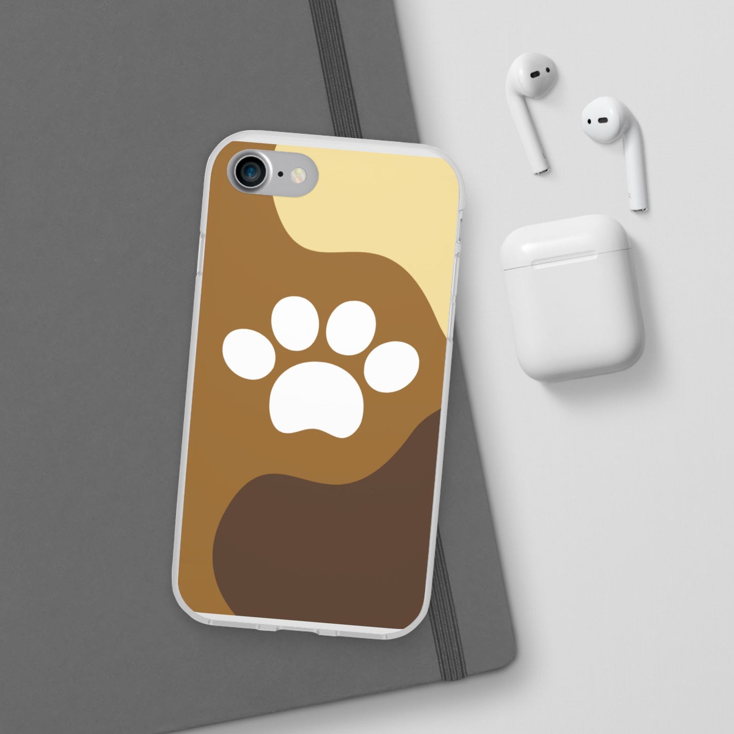 Pet Lover's Flexi Case, Cute Dog Paw Phone Cover, Animal Lover Gift, Dog Mom Accessory, Unique Pet Design Case