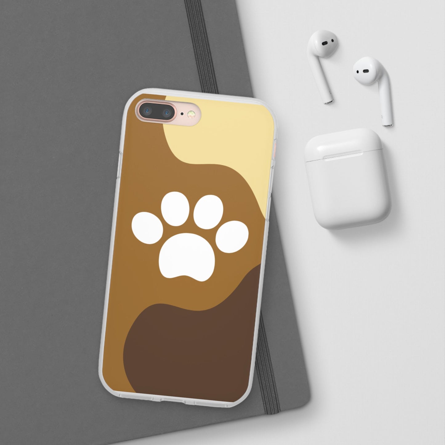 Pet Lover's Flexi Case, Cute Dog Paw Phone Cover, Animal Lover Gift, Dog Mom Accessory, Unique Pet Design Case