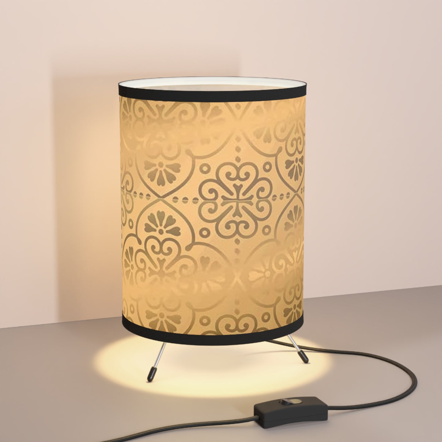 Elegant Tripod Lamp with High-Res Printed Shade, Perfect for Home Decor, Boho Style Lighting, Modern Table Lamp, Unique Gift Idea