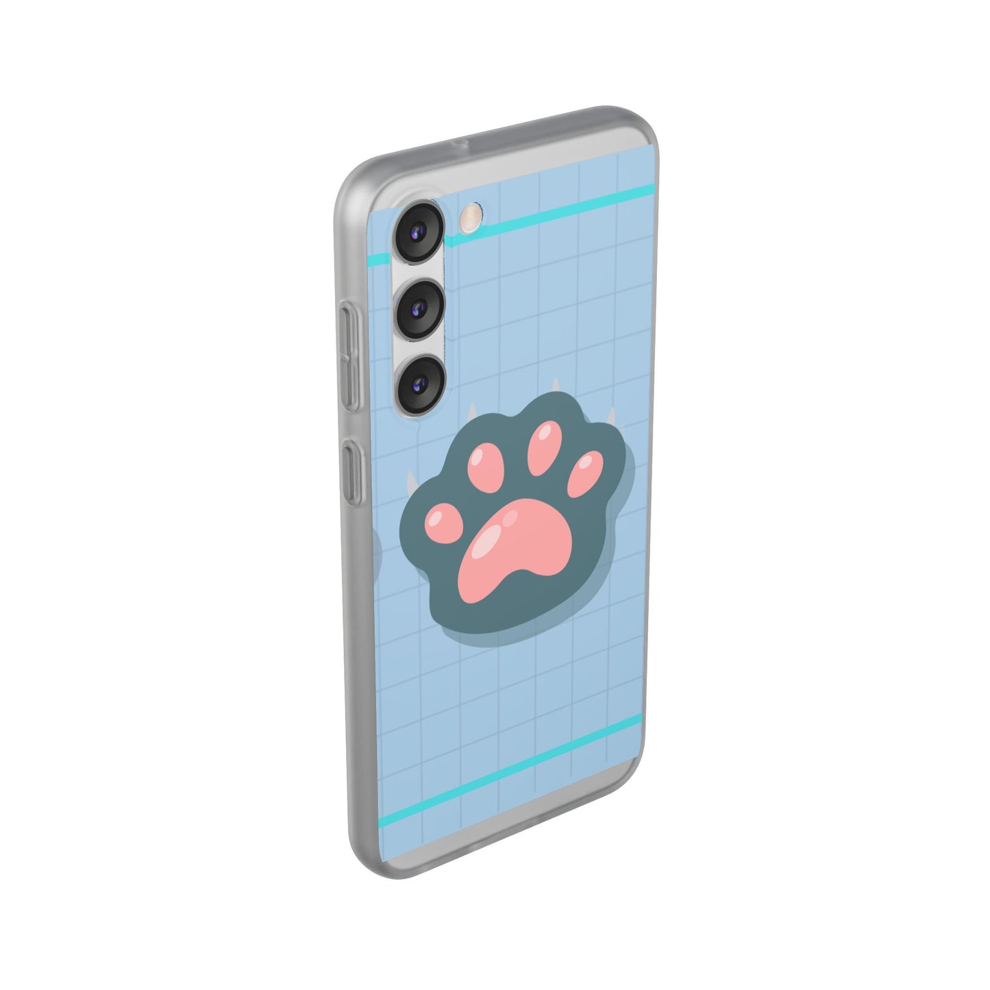 Paw Print Phone Case, Cute Pet Lover Flexi Cases, Dog Cat Accessory, Gift for Animal Lovers, Durable and Stylish Gadget Cover
