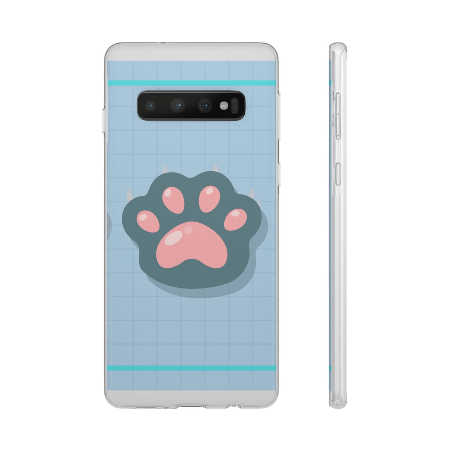 Paw Print Phone Case, Cute Pet Lover Flexi Cases, Dog Cat Accessory, Gift for Animal Lovers, Durable and Stylish Gadget Cover