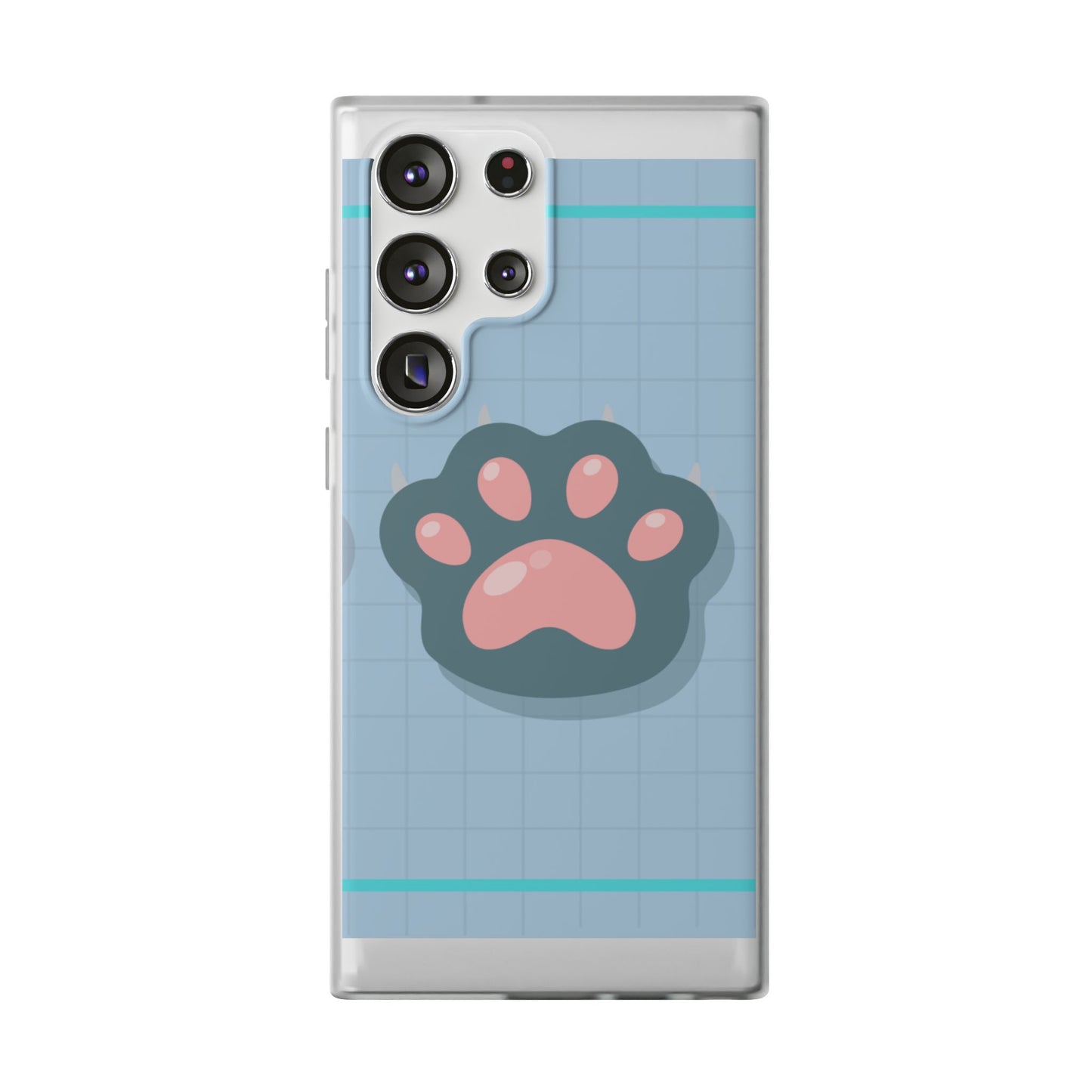 Paw Print Phone Case, Cute Pet Lover Flexi Cases, Dog Cat Accessory, Gift for Animal Lovers, Durable and Stylish Gadget Cover