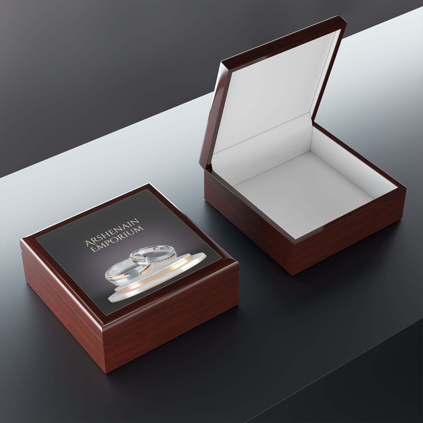 Elegant Black Jewelry Box for Rings and Keepsakes, Gift for Jewelry Lovers, Wedding, Anniversary, Storage Organizer