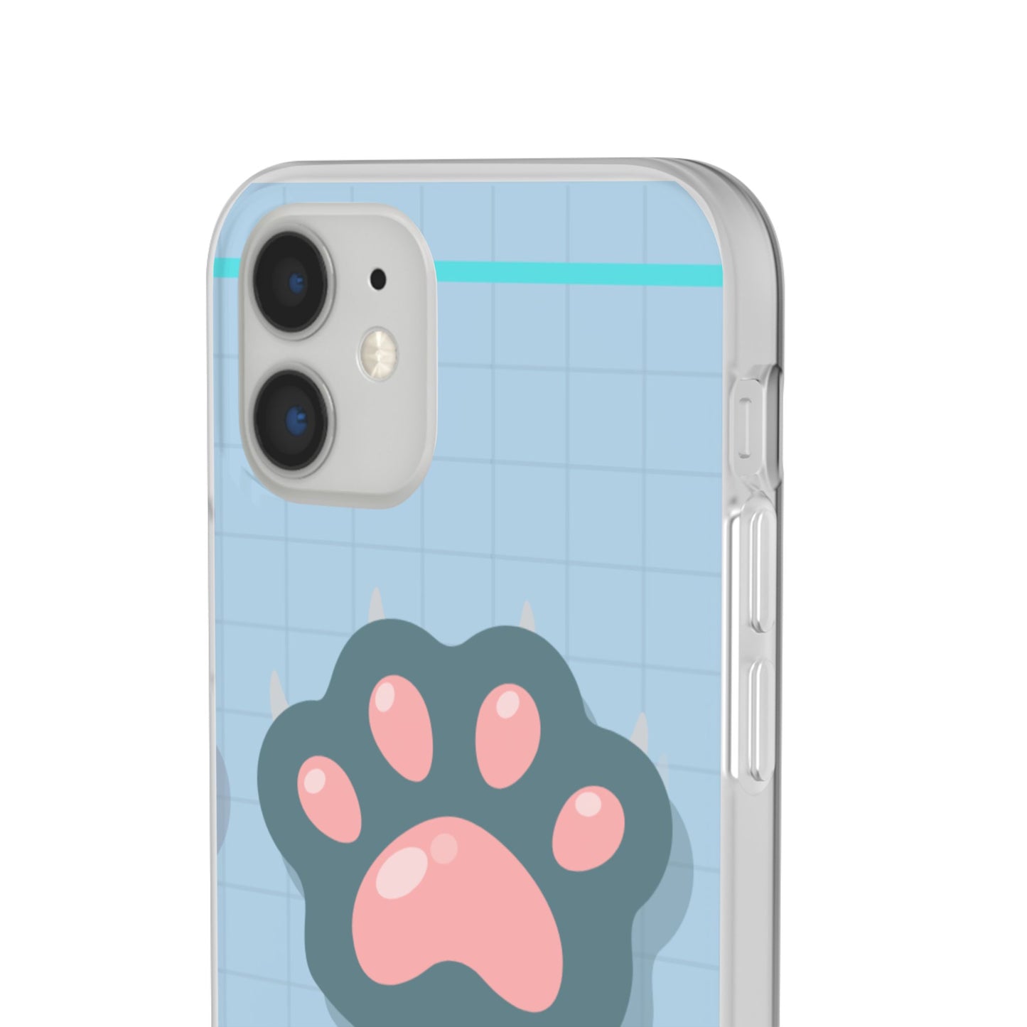Paw Print Phone Case, Cute Pet Lover Flexi Cases, Dog Cat Accessory, Gift for Animal Lovers, Durable and Stylish Gadget Cover