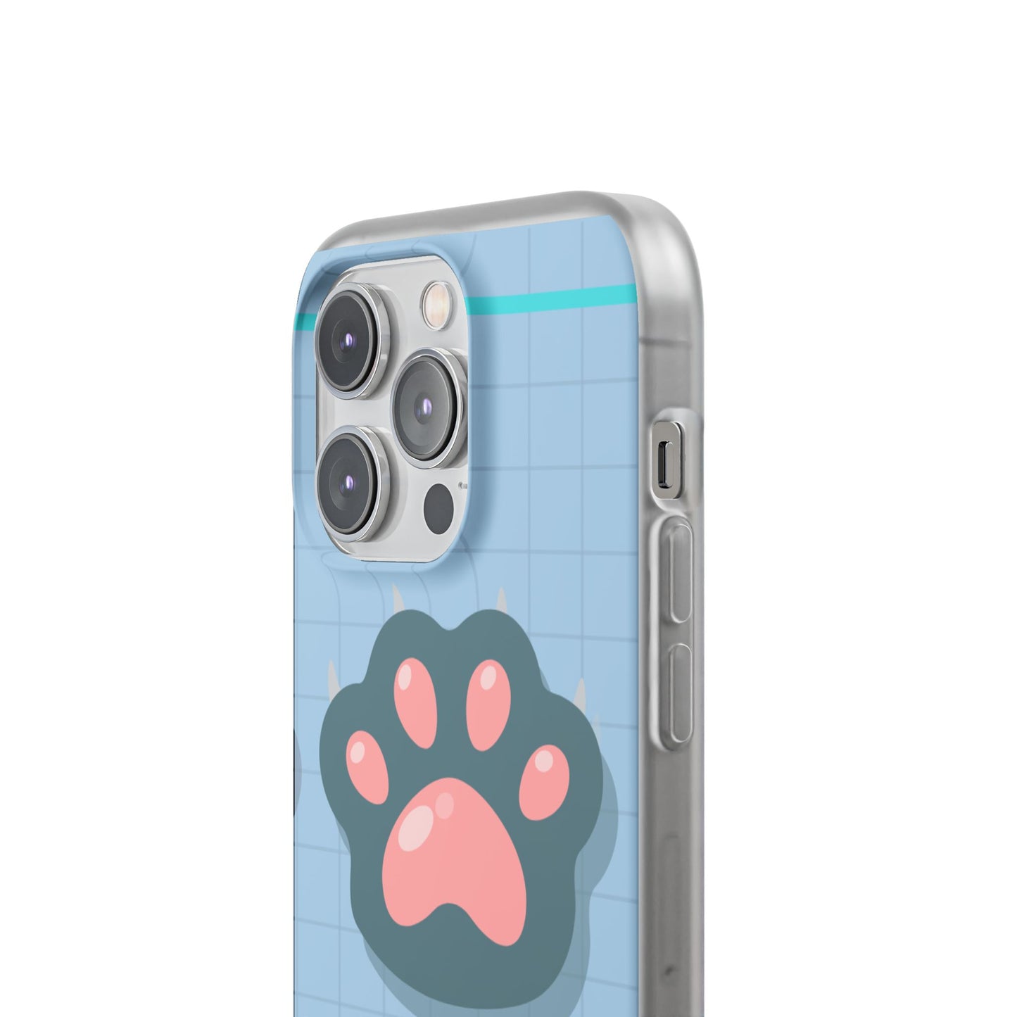 Paw Print Phone Case, Cute Pet Lover Flexi Cases, Dog Cat Accessory, Gift for Animal Lovers, Durable and Stylish Gadget Cover