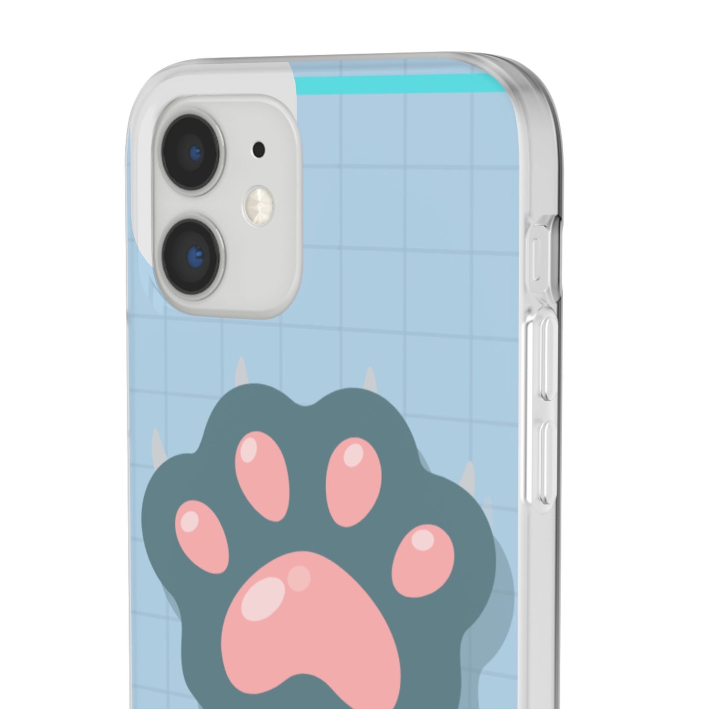 Paw Print Phone Case, Cute Pet Lover Flexi Cases, Dog Cat Accessory, Gift for Animal Lovers, Durable and Stylish Gadget Cover