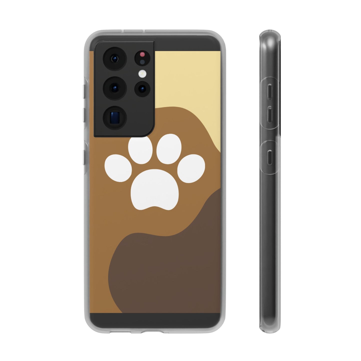 Pet Lover's Flexi Case, Cute Dog Paw Phone Cover, Animal Lover Gift, Dog Mom Accessory, Unique Pet Design Case