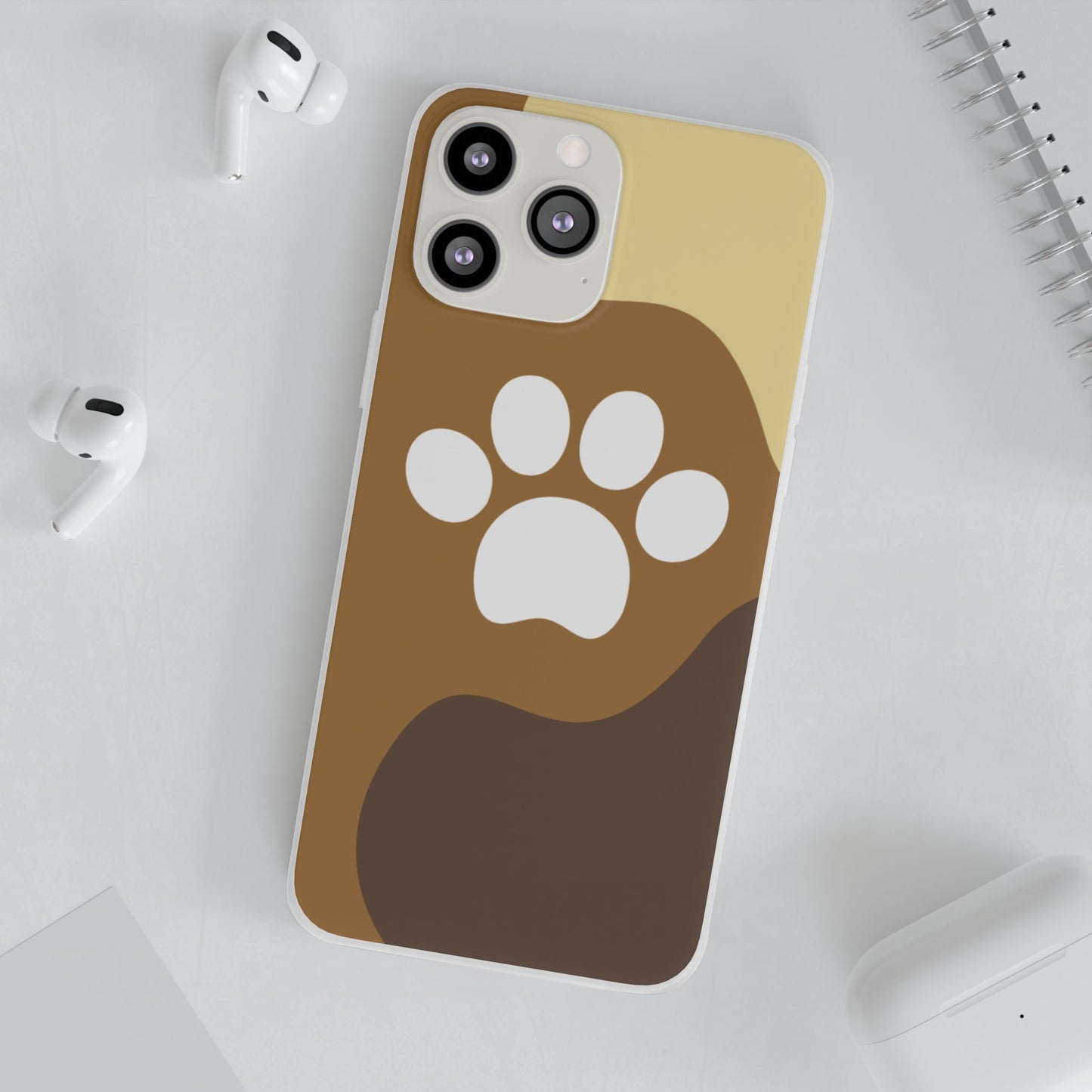 Pet Lover's Flexi Case, Cute Dog Paw Phone Cover, Animal Lover Gift, Dog Mom Accessory, Unique Pet Design Case