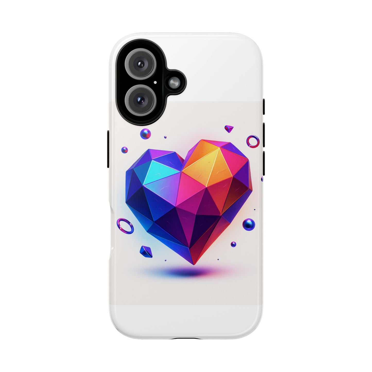 Vibrant Heart Phone Case, Tough Cases, Colorful Phone Cover, Unique Protector, Gift for Her, Cute Accessory
