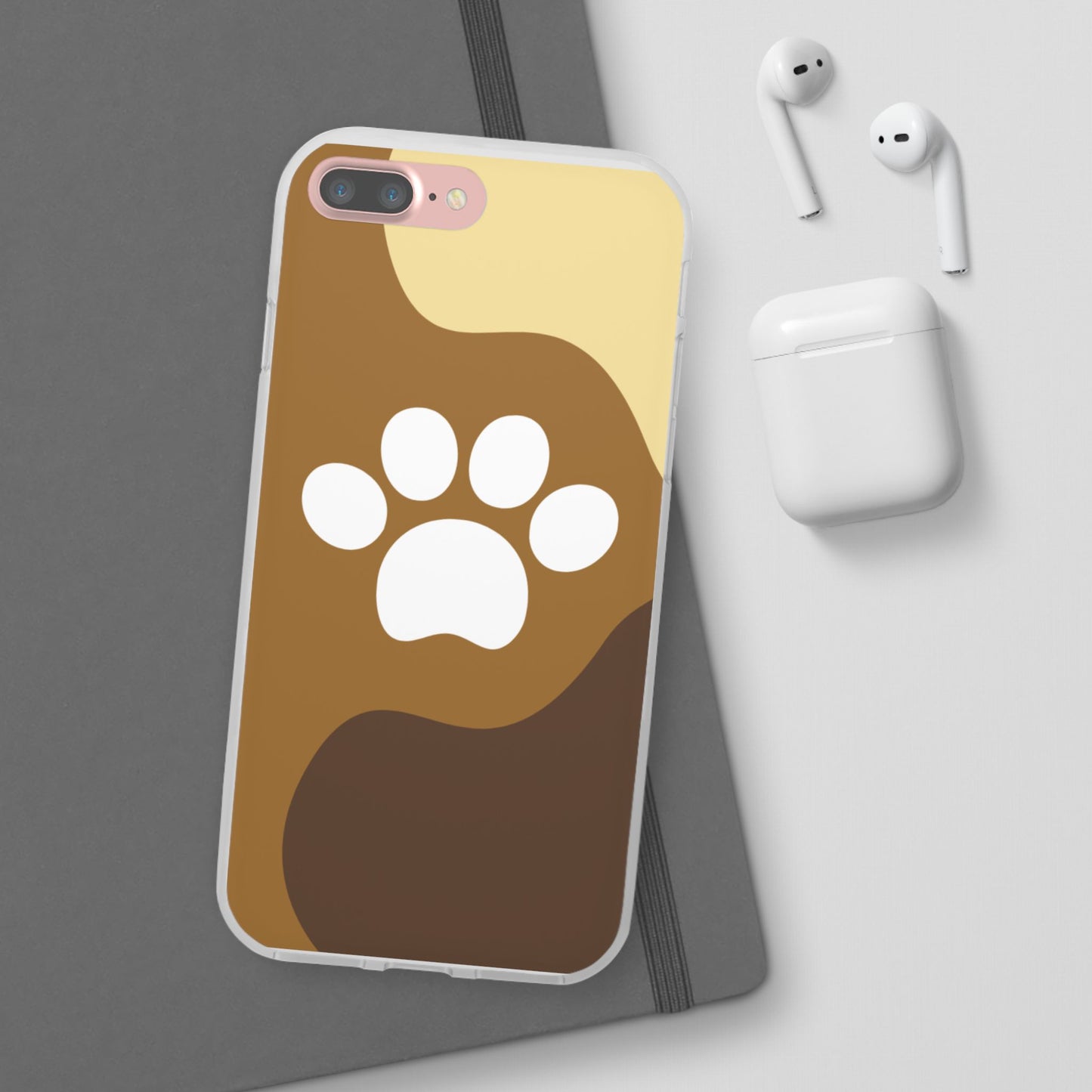 Pet Lover's Flexi Case, Cute Dog Paw Phone Cover, Animal Lover Gift, Dog Mom Accessory, Unique Pet Design Case