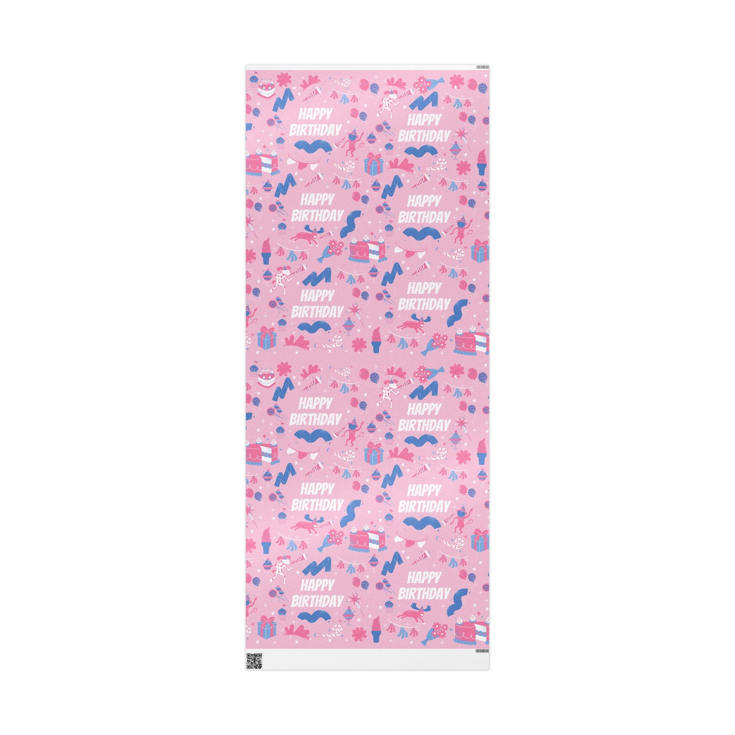 Birthday Colorful Wrapping Paper Roll for Any Occasion, Gift Wrap, Pink Party Wrap, Birthday, Baby Shower, Holidays, Scrapbooking