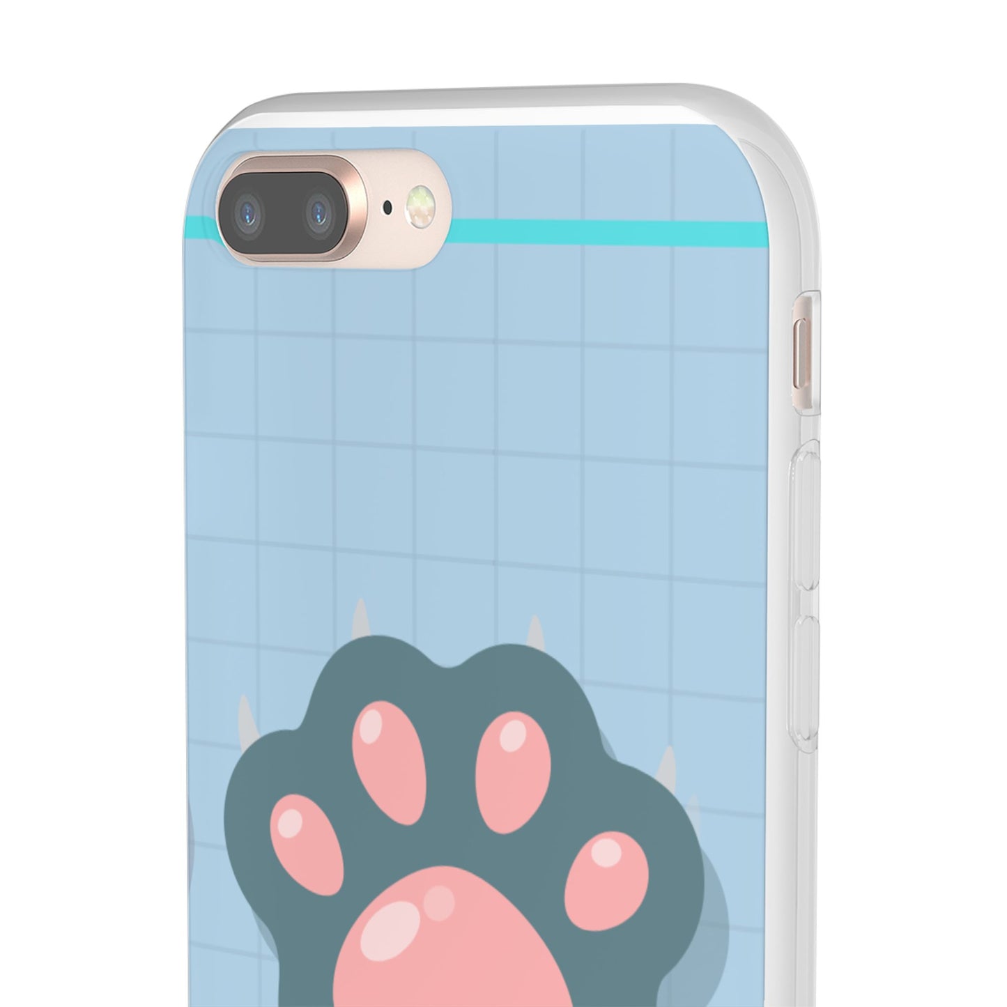 Paw Print Phone Case, Cute Pet Lover Flexi Cases, Dog Cat Accessory, Gift for Animal Lovers, Durable and Stylish Gadget Cover