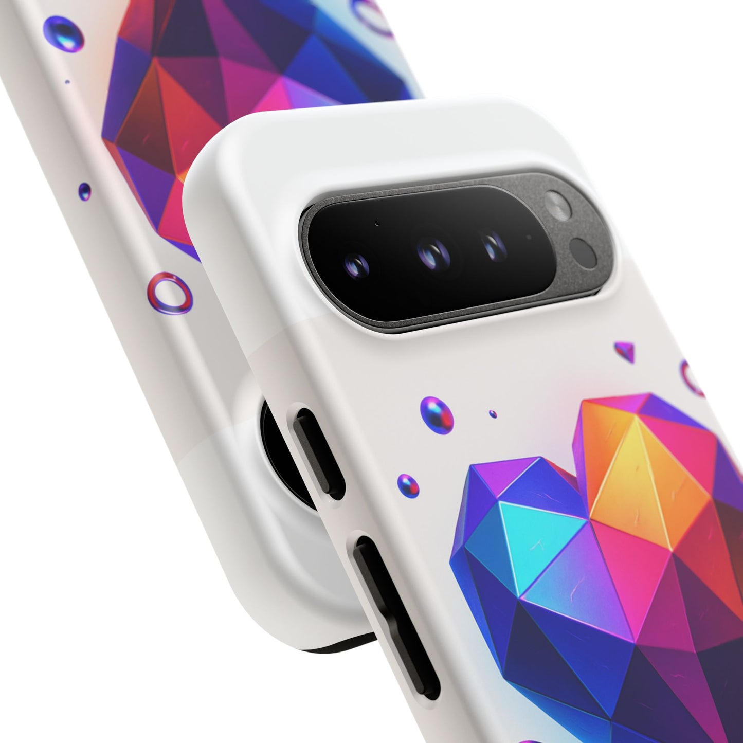 Vibrant Heart Phone Case, Tough Cases, Colorful Phone Cover, Unique Protector, Gift for Her, Cute Accessory