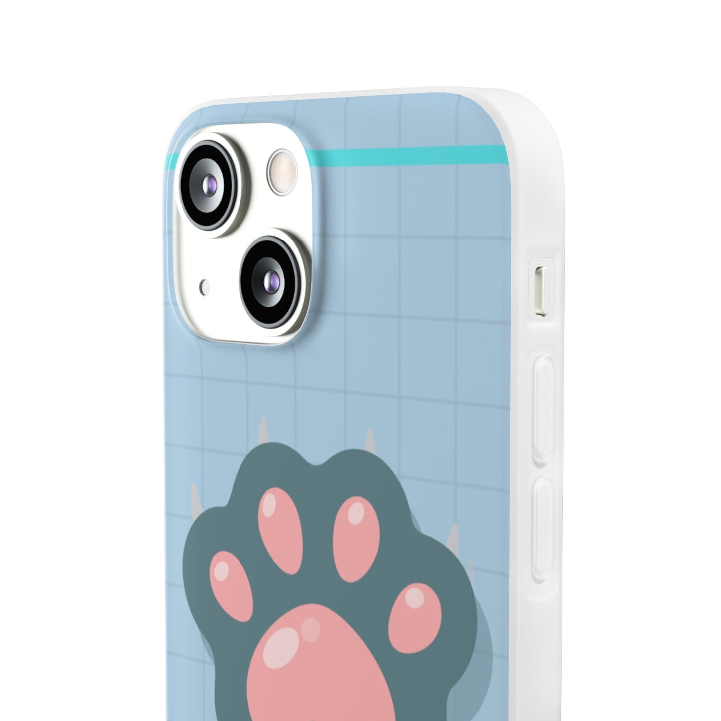 Paw Print Phone Case, Cute Pet Lover Flexi Cases, Dog Cat Accessory, Gift for Animal Lovers, Durable and Stylish Gadget Cover