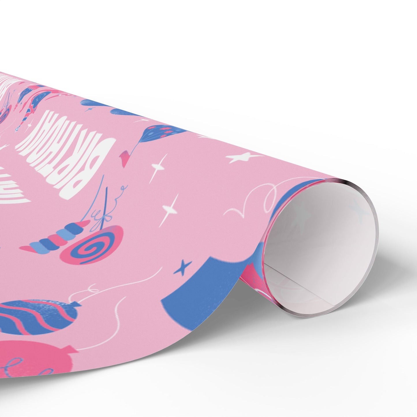 Birthday Colorful Wrapping Paper Roll for Any Occasion, Gift Wrap, Pink Party Wrap, Birthday, Baby Shower, Holidays, Scrapbooking