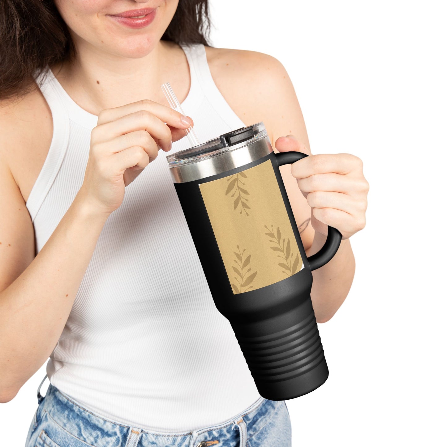 Insulated Travel Mug - 40oz, Perfect for Adventures, Outdoor Activities, Gifts for Coffee Lovers, Summer Picnics, and Road Trips