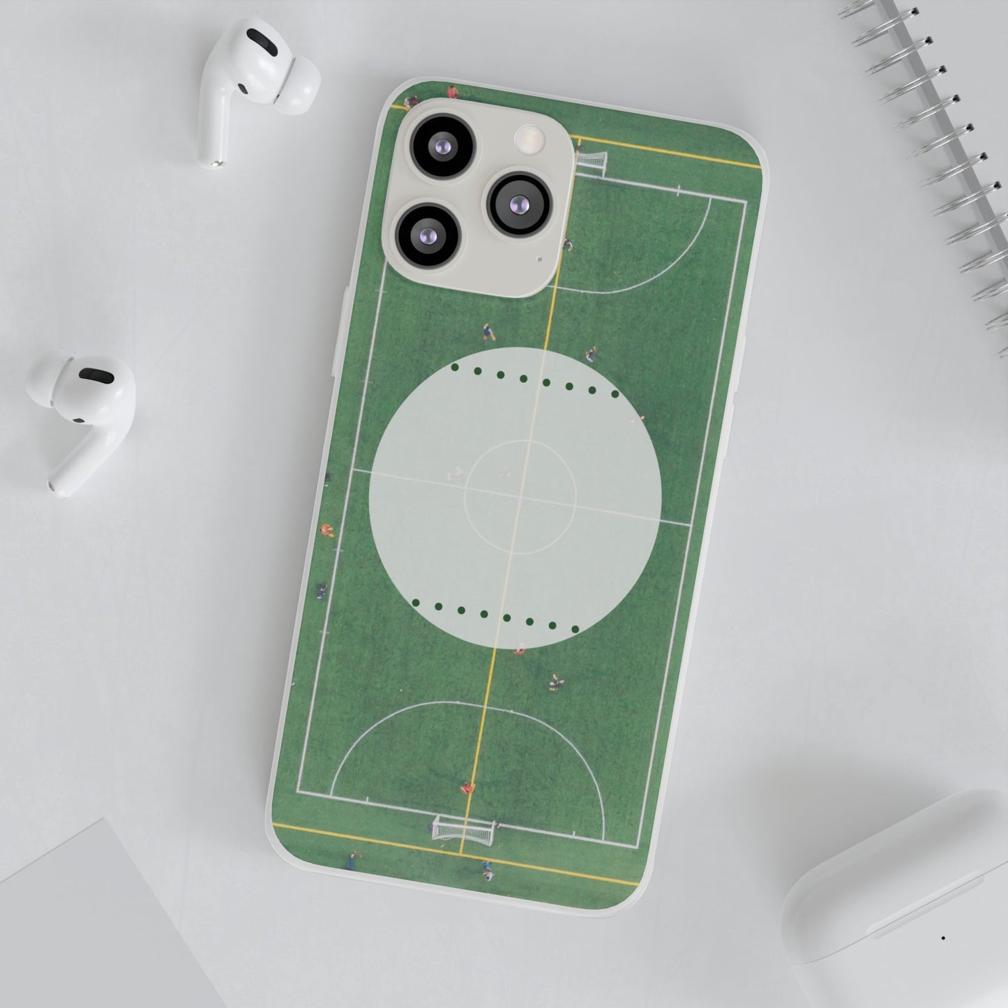 Soccer Field Phone Cases, Sporty Flexi Cases for Sports Lovers, Gift for Athletes, Unique Phone Cover, Perfect for Game Day